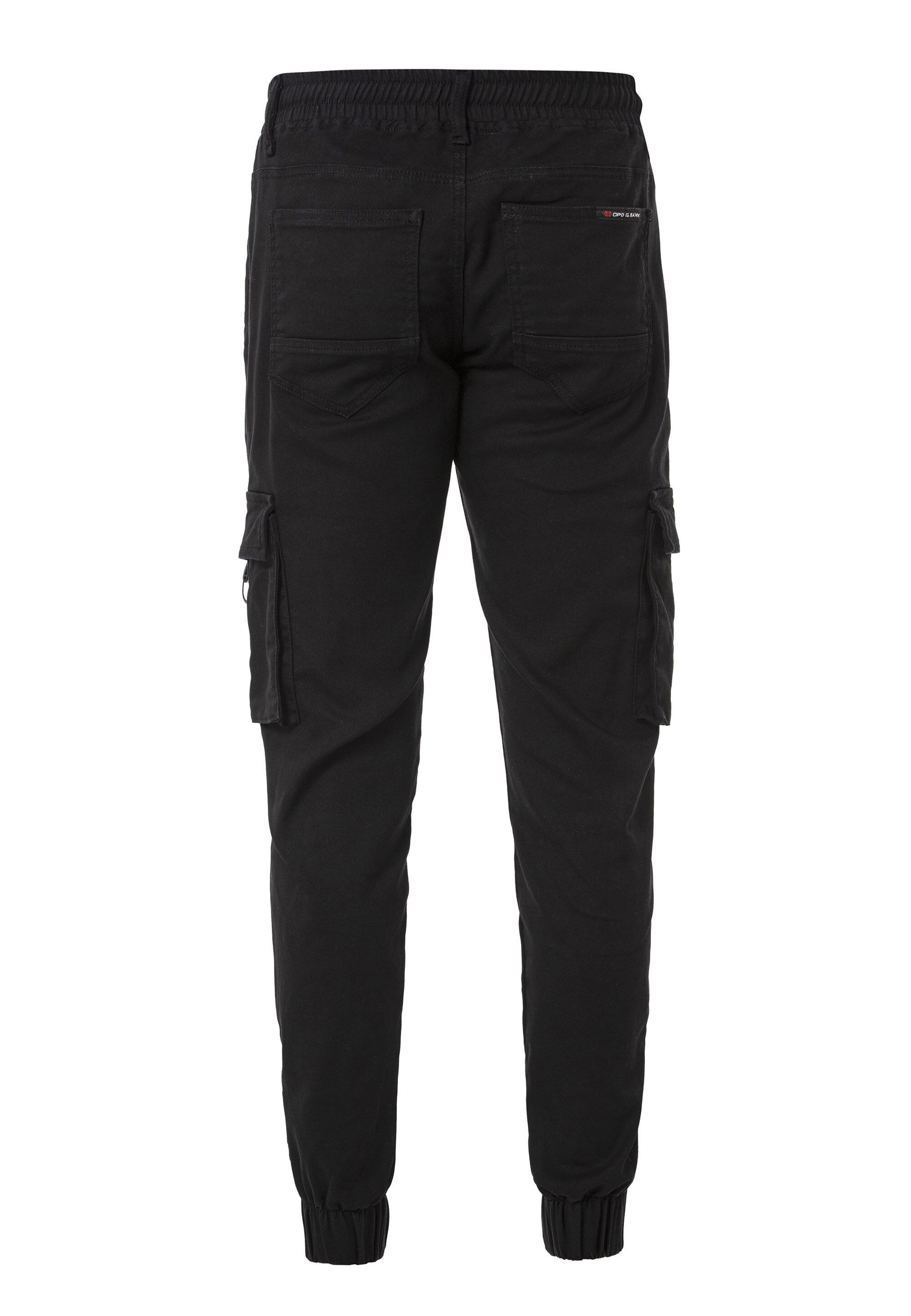 Cipo & Baxx Cargohose »Hose«, mit elastischen Bündchen