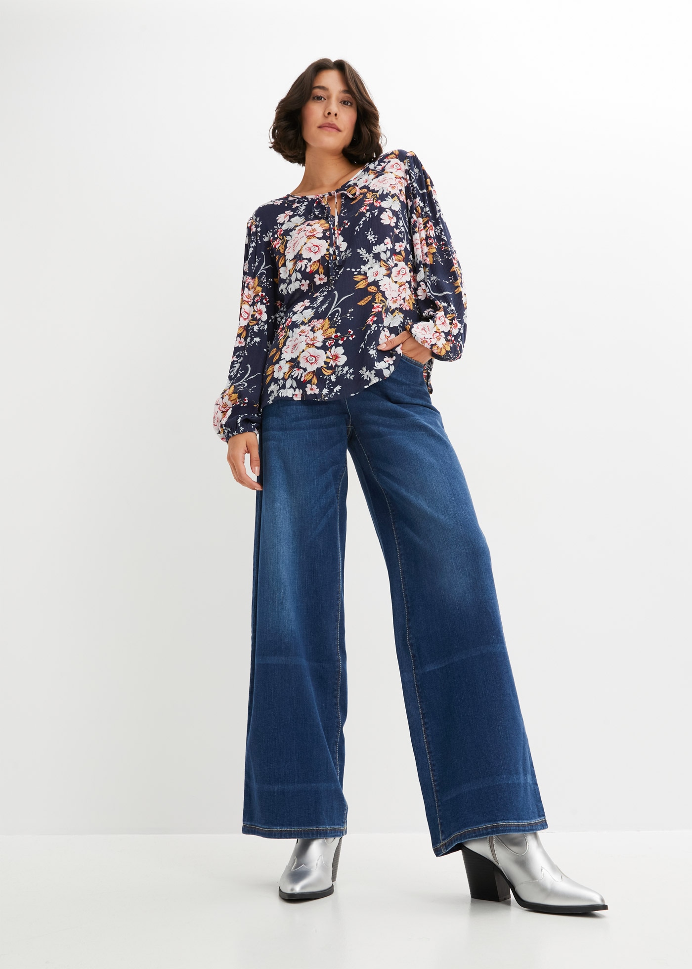 bonprix Langarmbluse »Bluse aus reiner Viskose«, Bluse aus reiner Viskose
