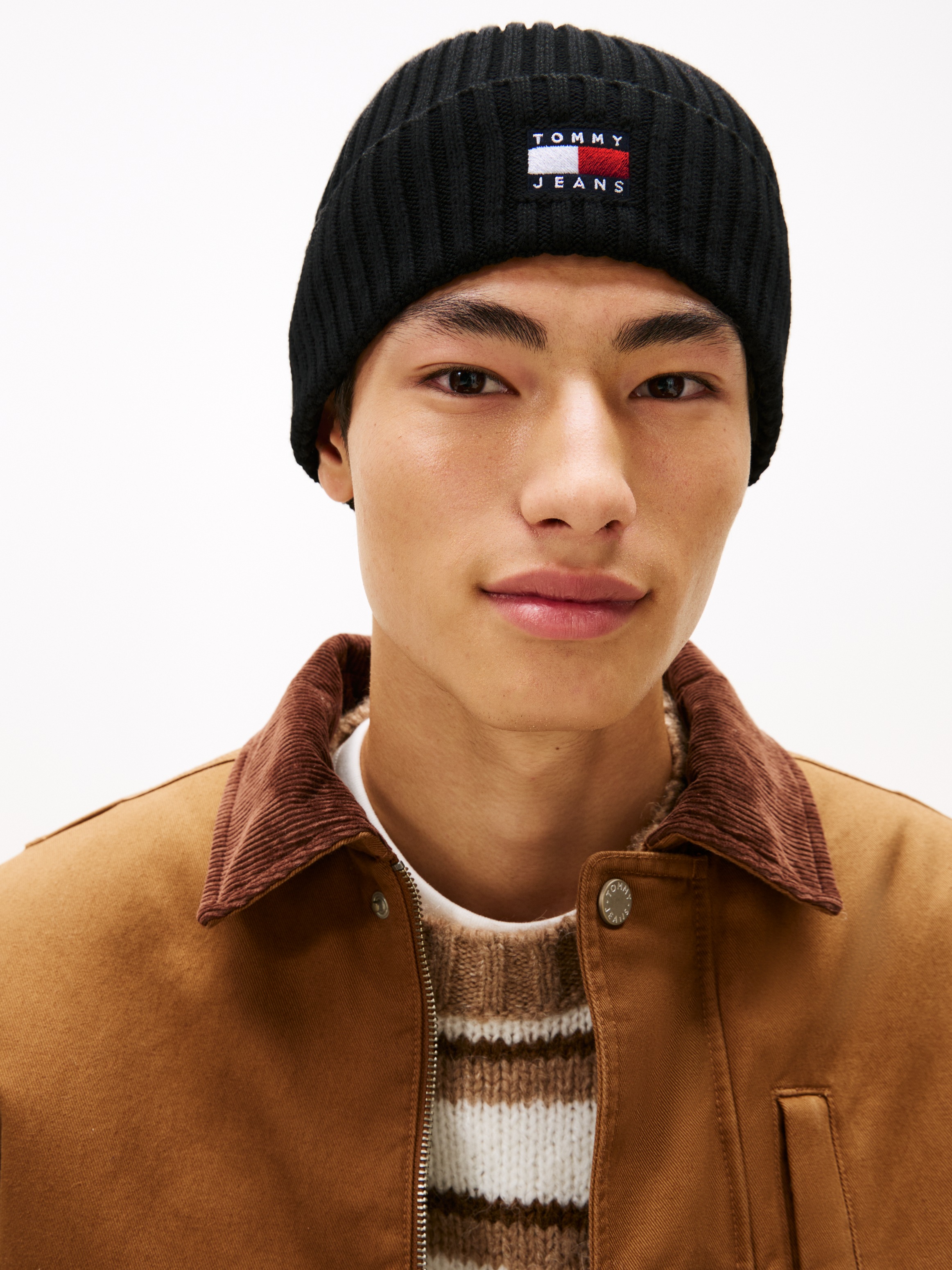 Tommy Jeans Beanie "TJM HERITAGE CORE" Rippstrick, Umschlag, normale Passfo günstig online kaufen