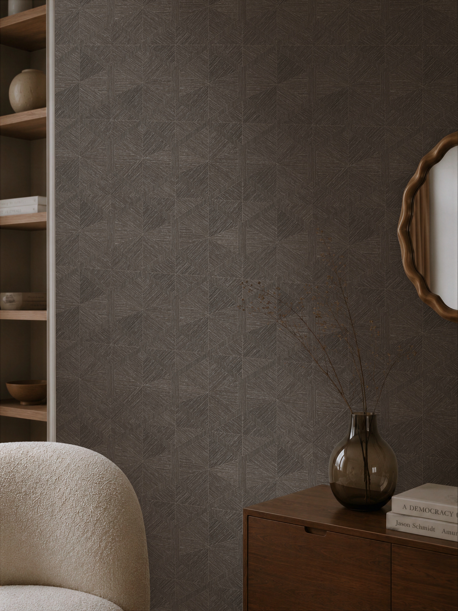 living walls Vliestapete »Cosiness Geometrie – Vorgeleimte 3D Vliestapete« 3D-Optik | geometrisch | leicht glänzend strukturiert Grafisches Geometriemuster mit strukturierter 3D-Wirkung
