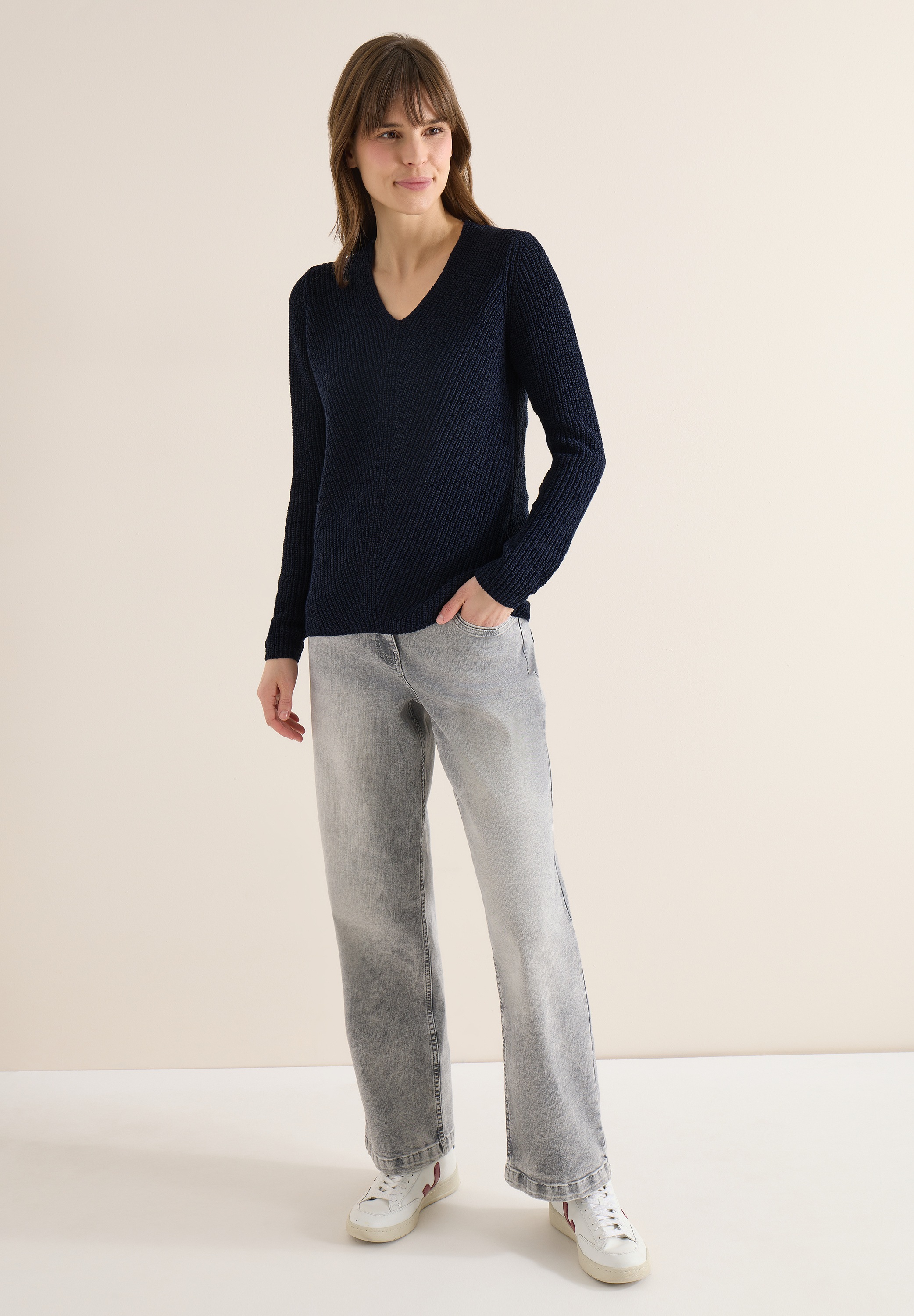 Cecil Knitted Sweater Women Universal Blue Size XS 3