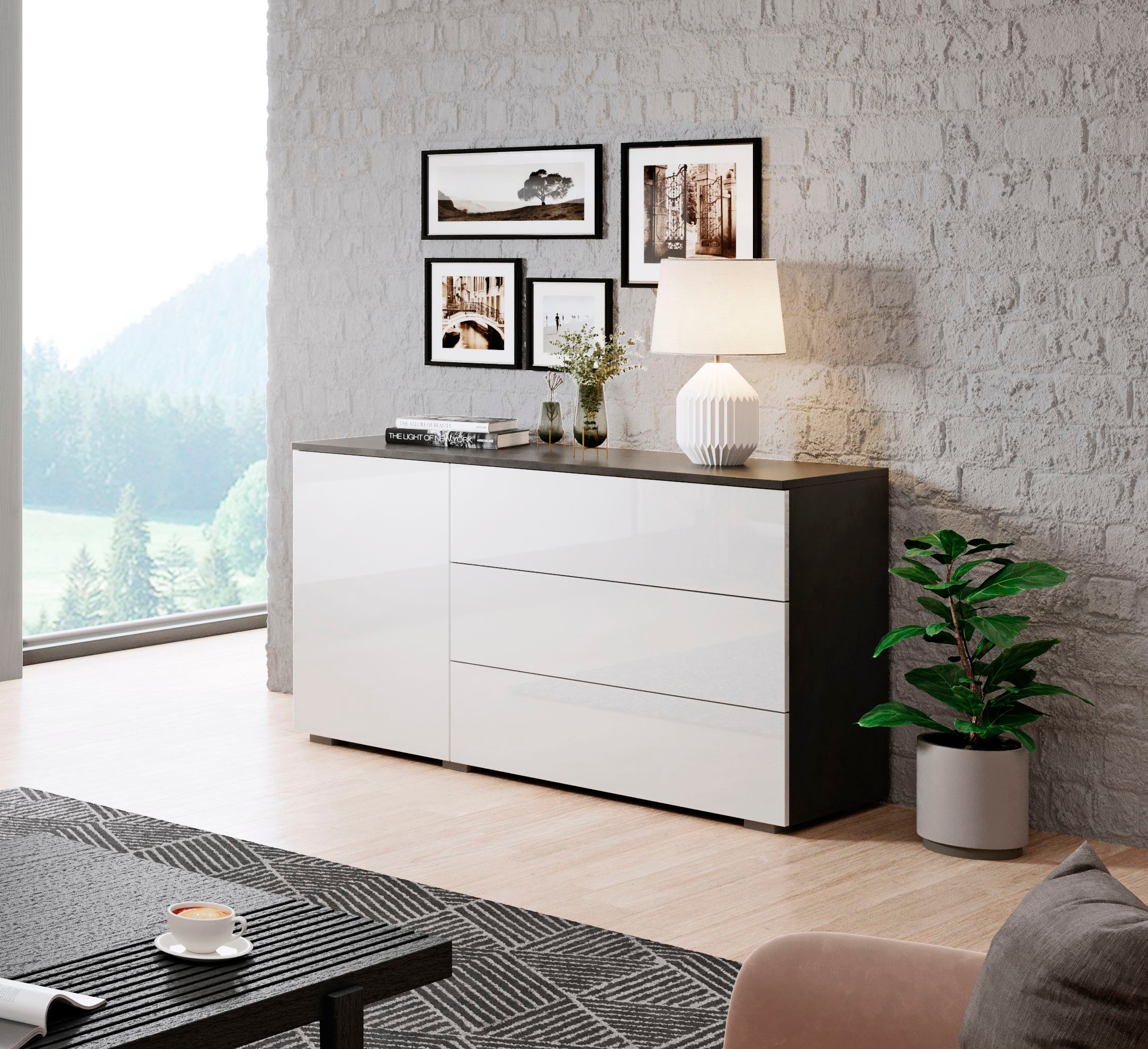 INOSIGN Sideboard "PARIS" 1 Stk. tlg. Moderne 110cm breite grifflose Kommod günstig online kaufen