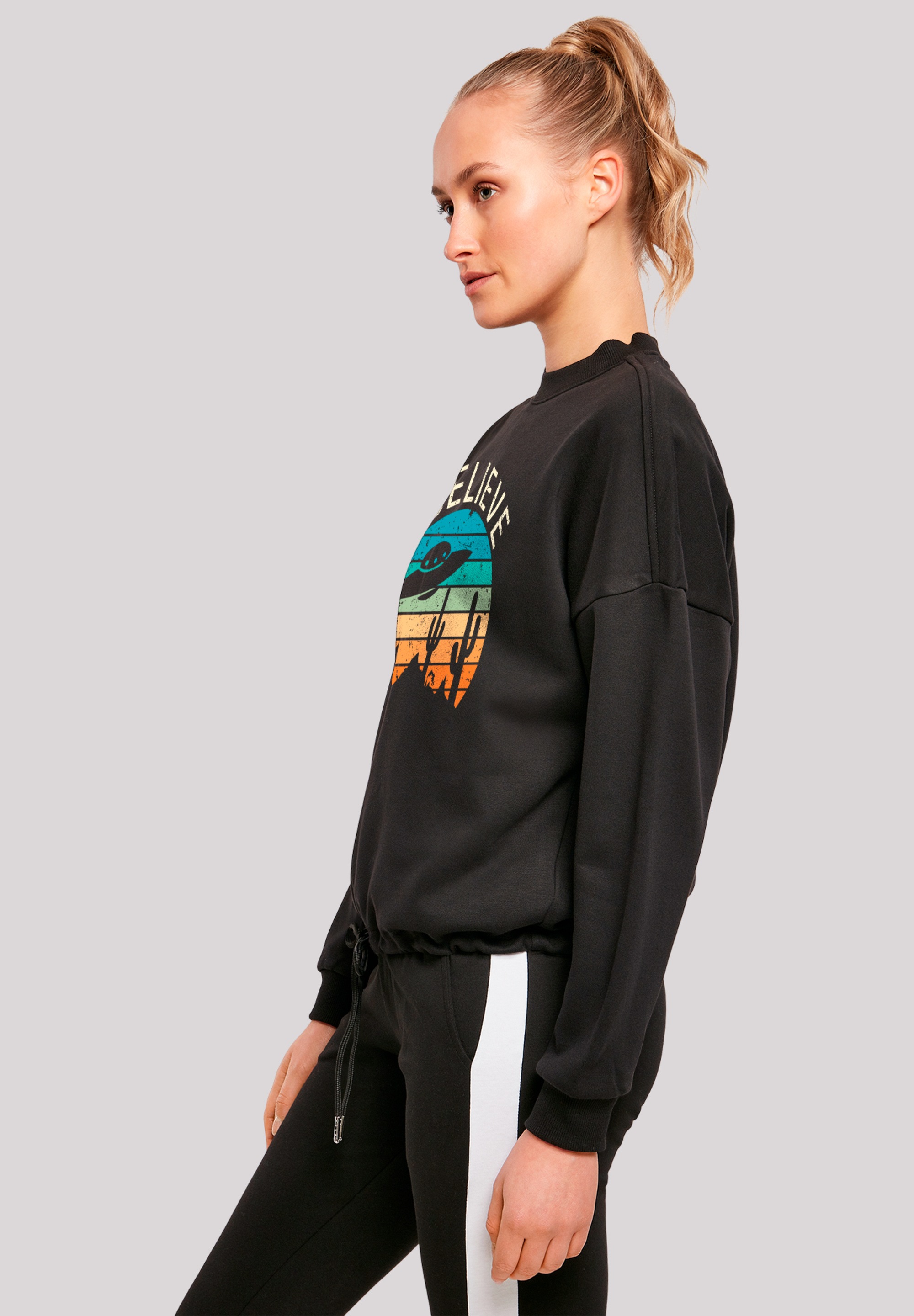 F4NT4STIC Sweatshirt »I Believe UFO Alien Sonnenuntergang«, Premium Qualität