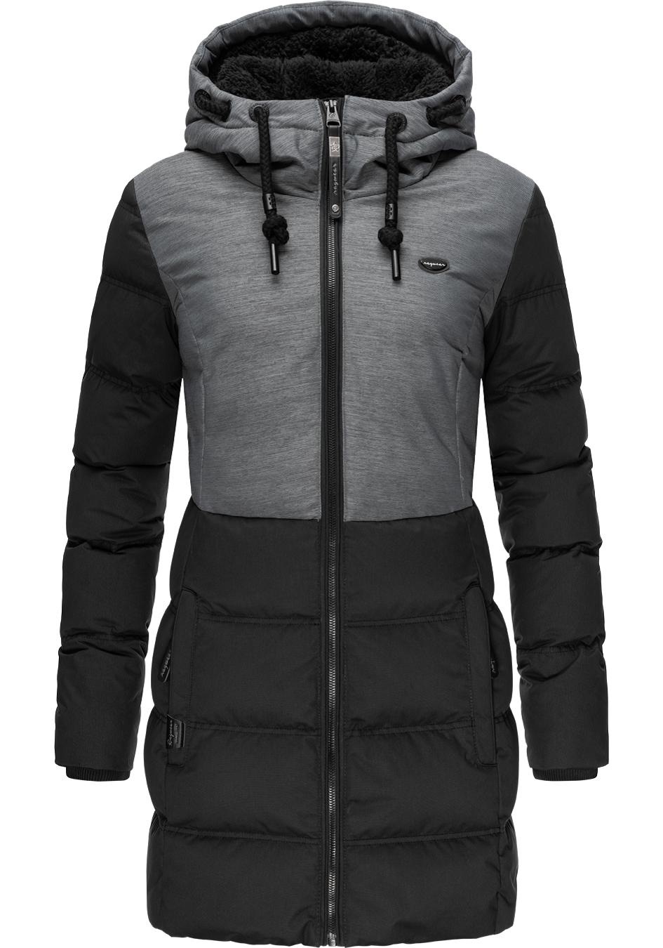 Ragwear Winterjacke »Ashani Block Intl.«, mit Kapuze, stylischer Winterparka mit gefütterter Kapuze