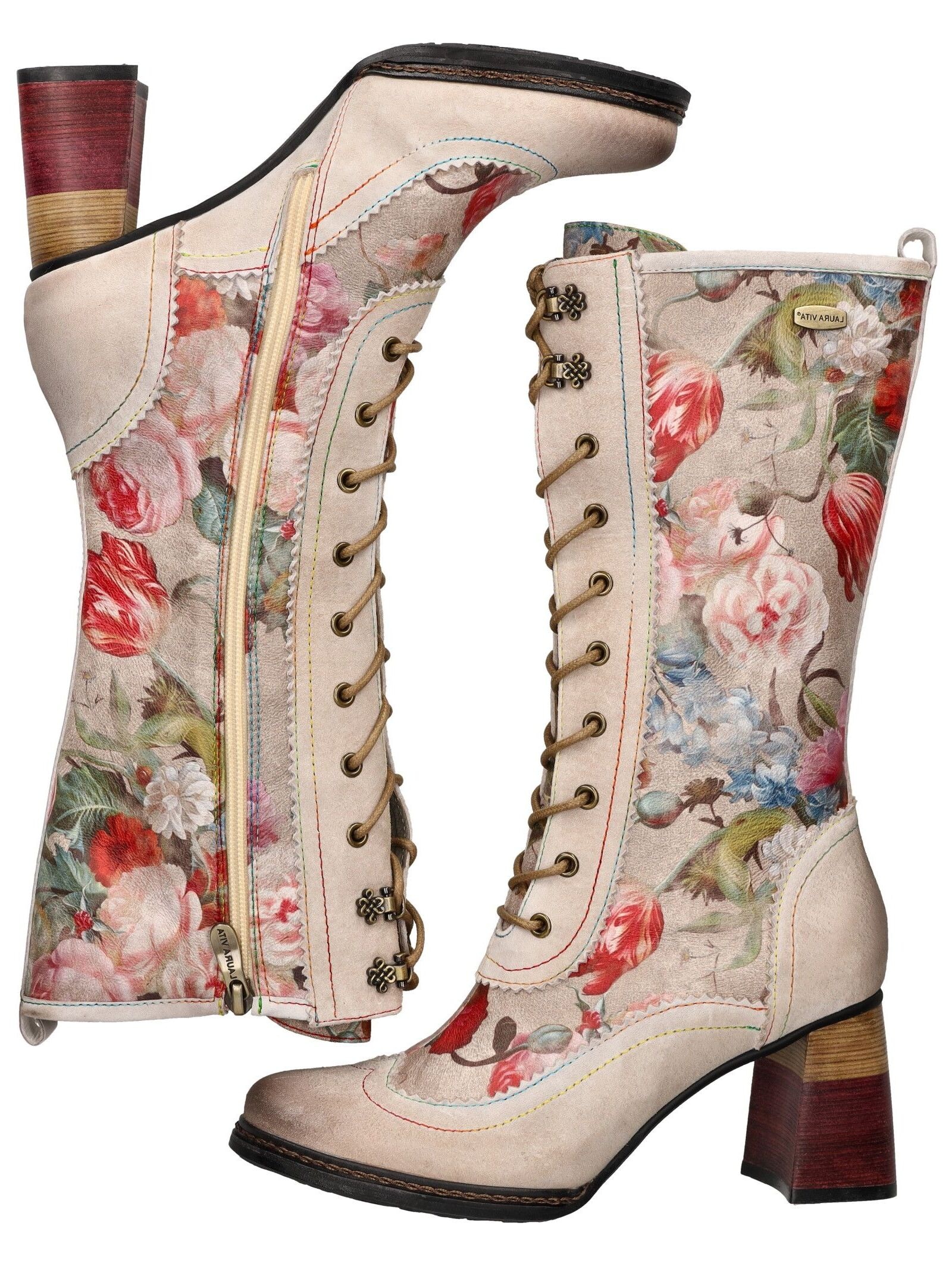 LAURA VITA Schnürstiefel »LAURA VITA Stiefel Leder/Textil«