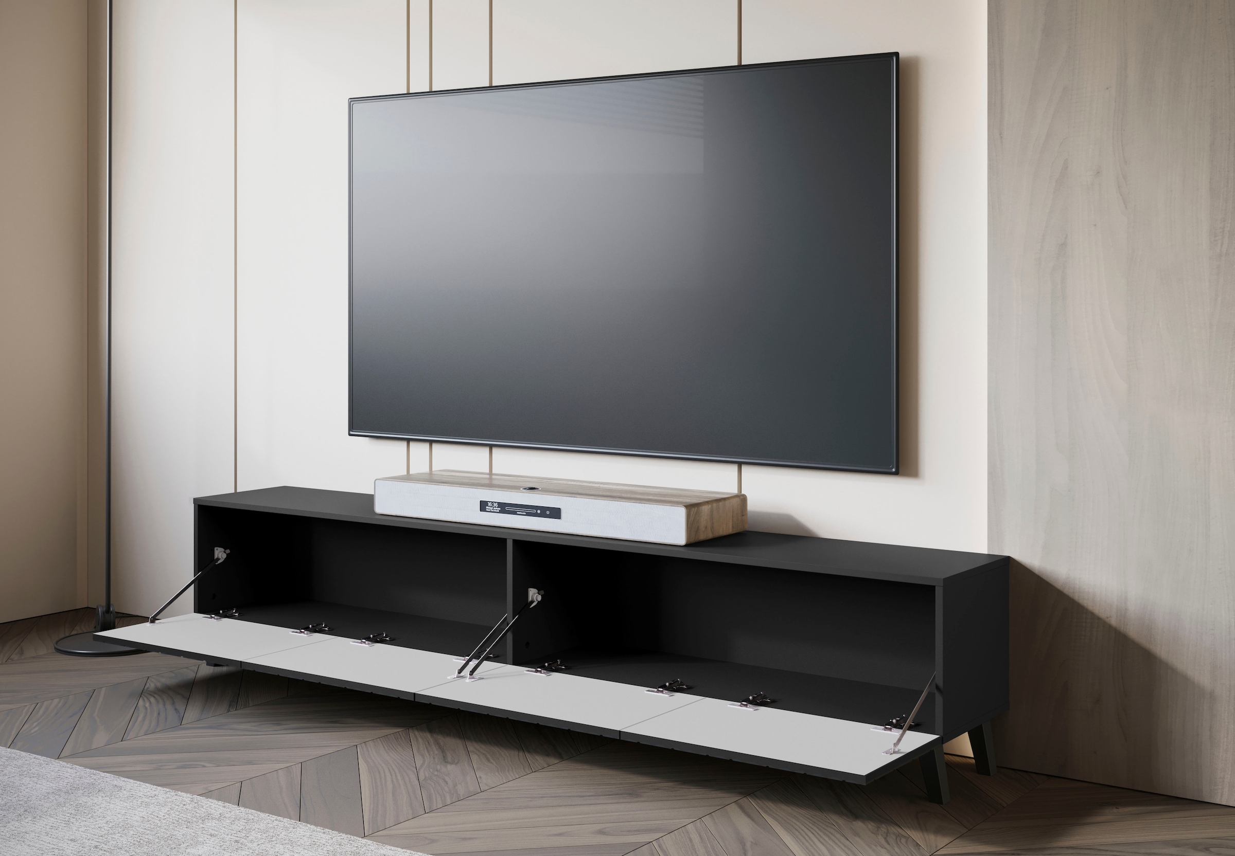 INOSIGN Lowboard »PHUKET«, TV-Board mit Strukturfront, Breite ca. 190 cm