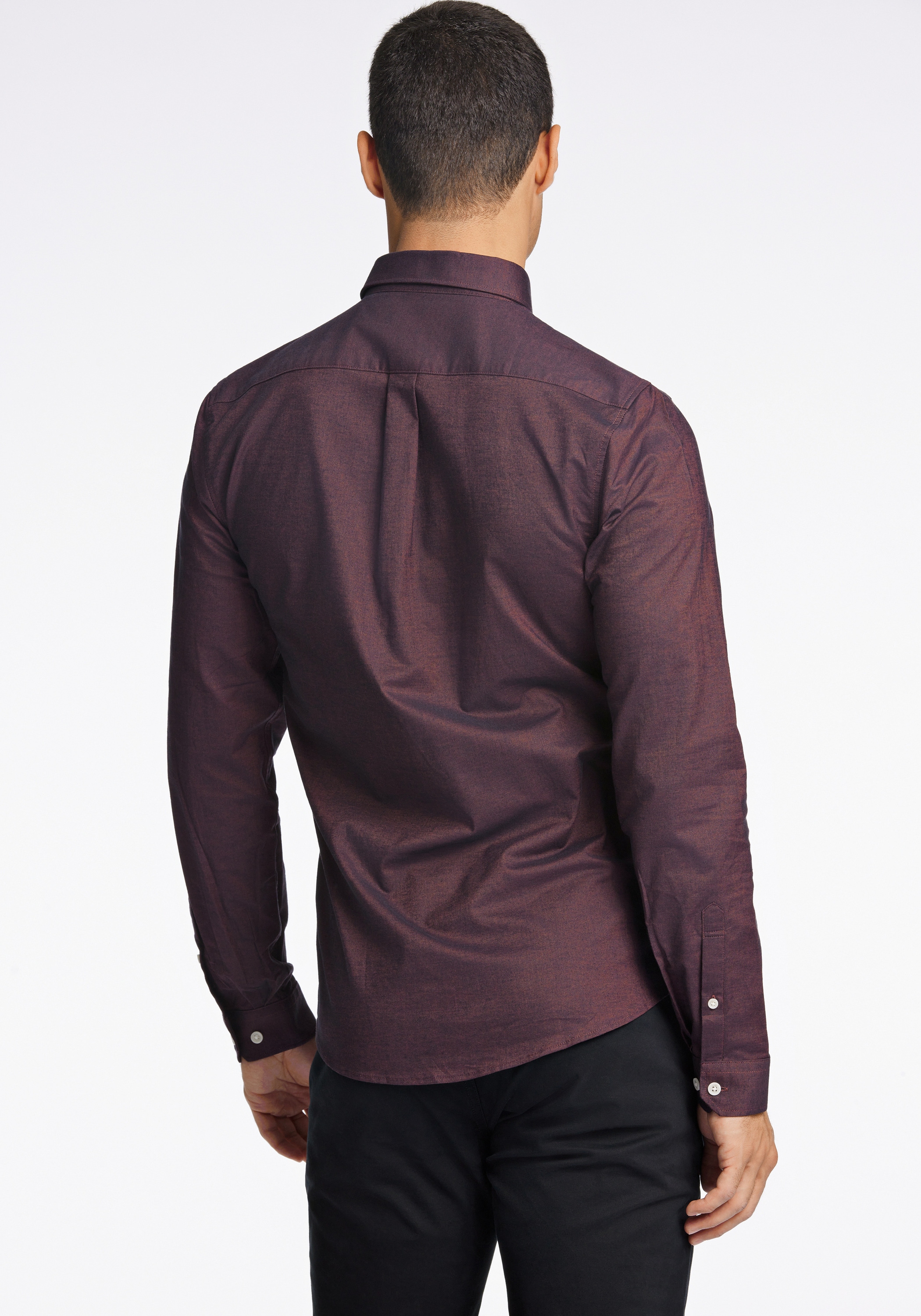 LINDBERGH Langarmhemd, mit Button-Down-Kragen günstig online kaufen