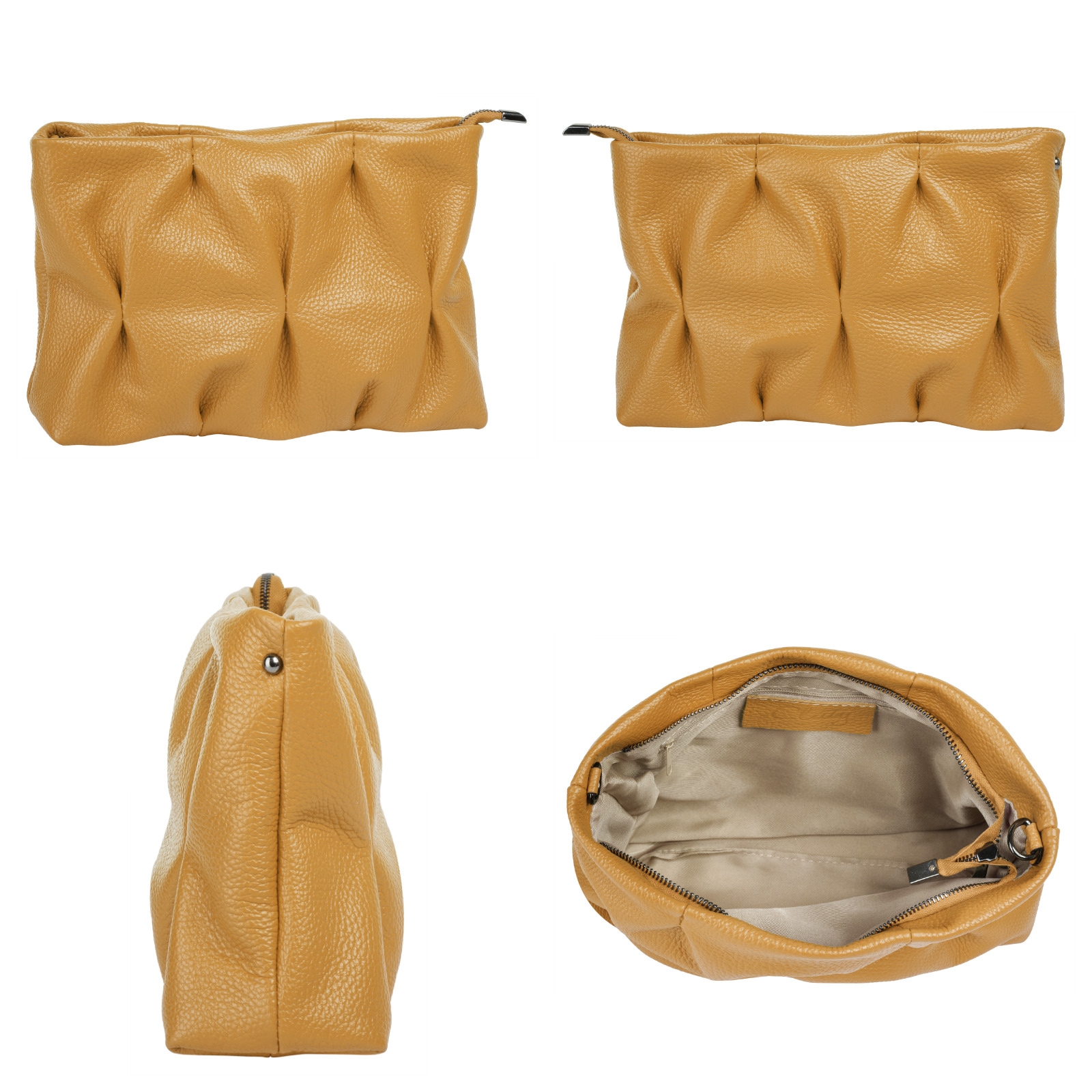 Cluty Umhängetasche, echt Leder, Made in Italy