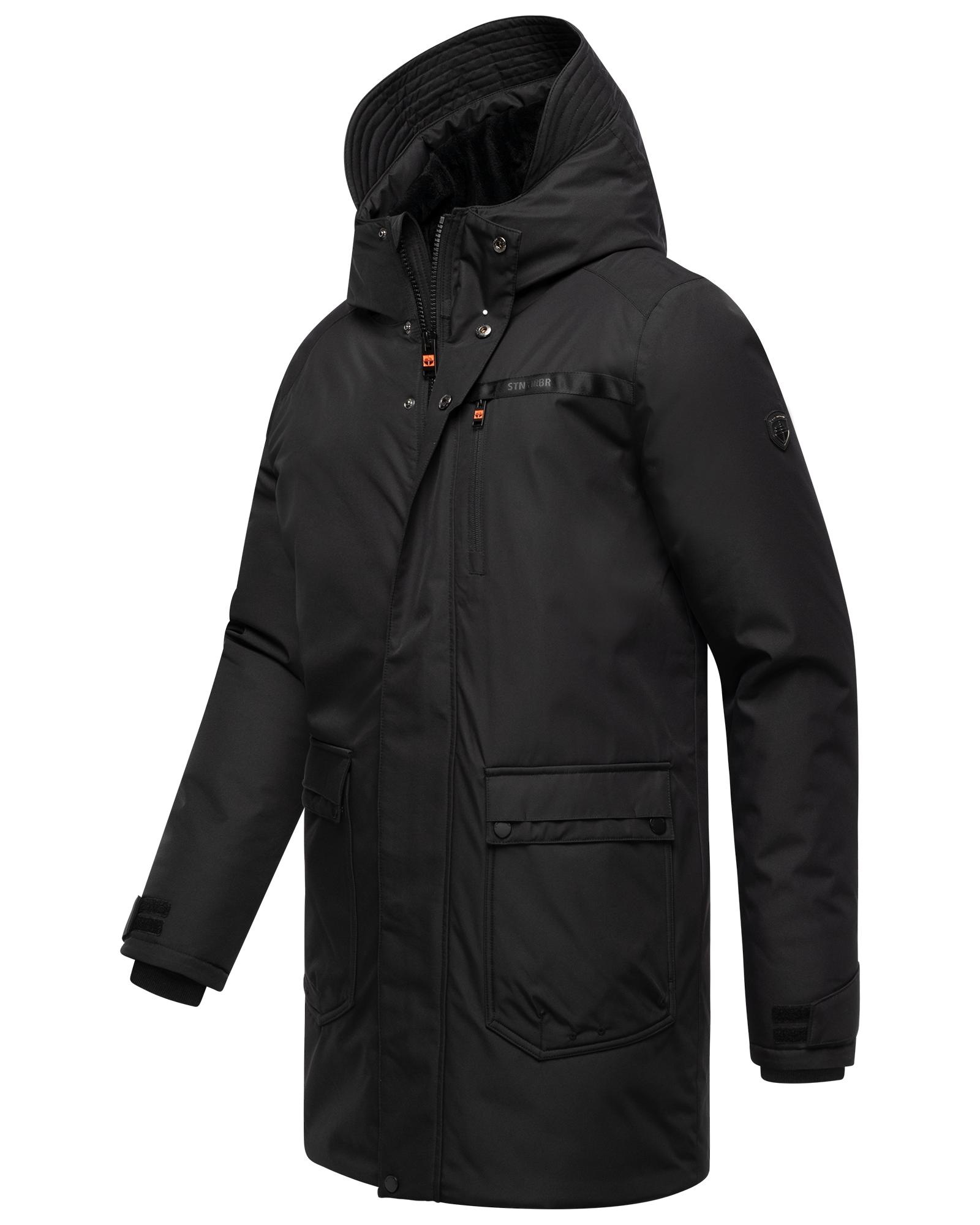 Stone Harbour Wintermantel »Netaan XX«, Herren Kurzmantel mit kuscheliger Kapuze