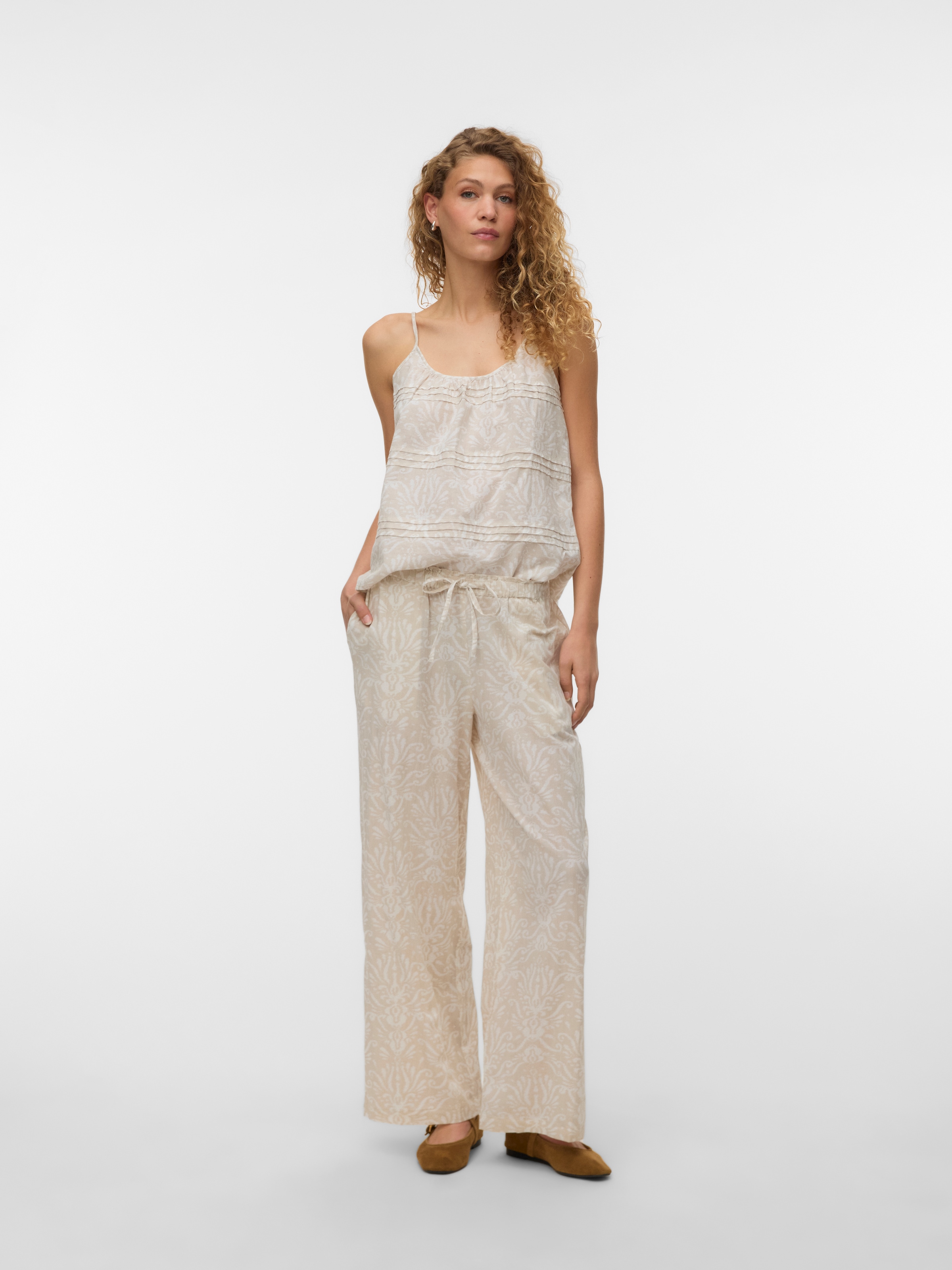 Vero Moda Schlupfhose »VMDICTHE NW WIDE TIE PANT WVN GA«  Baumwolle, oversize