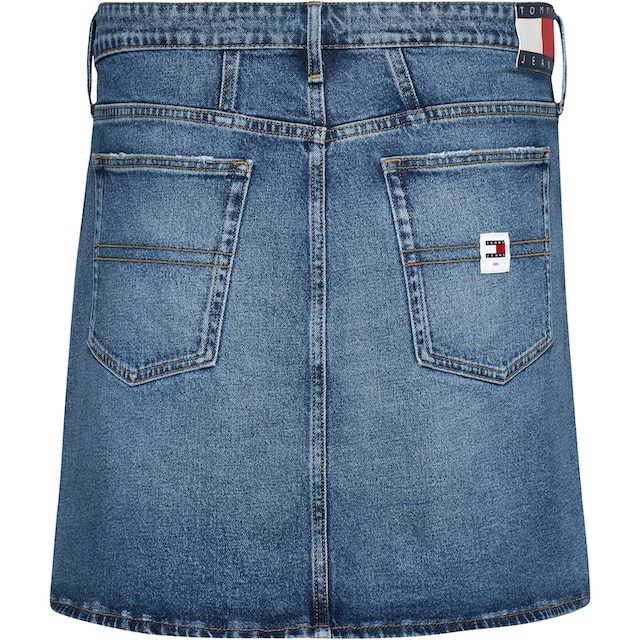 Jeans SKIRT AH6158«, | Curve Logostickerei BAUR mit bestellen MOM Jeansrock UH Tommy »CRV