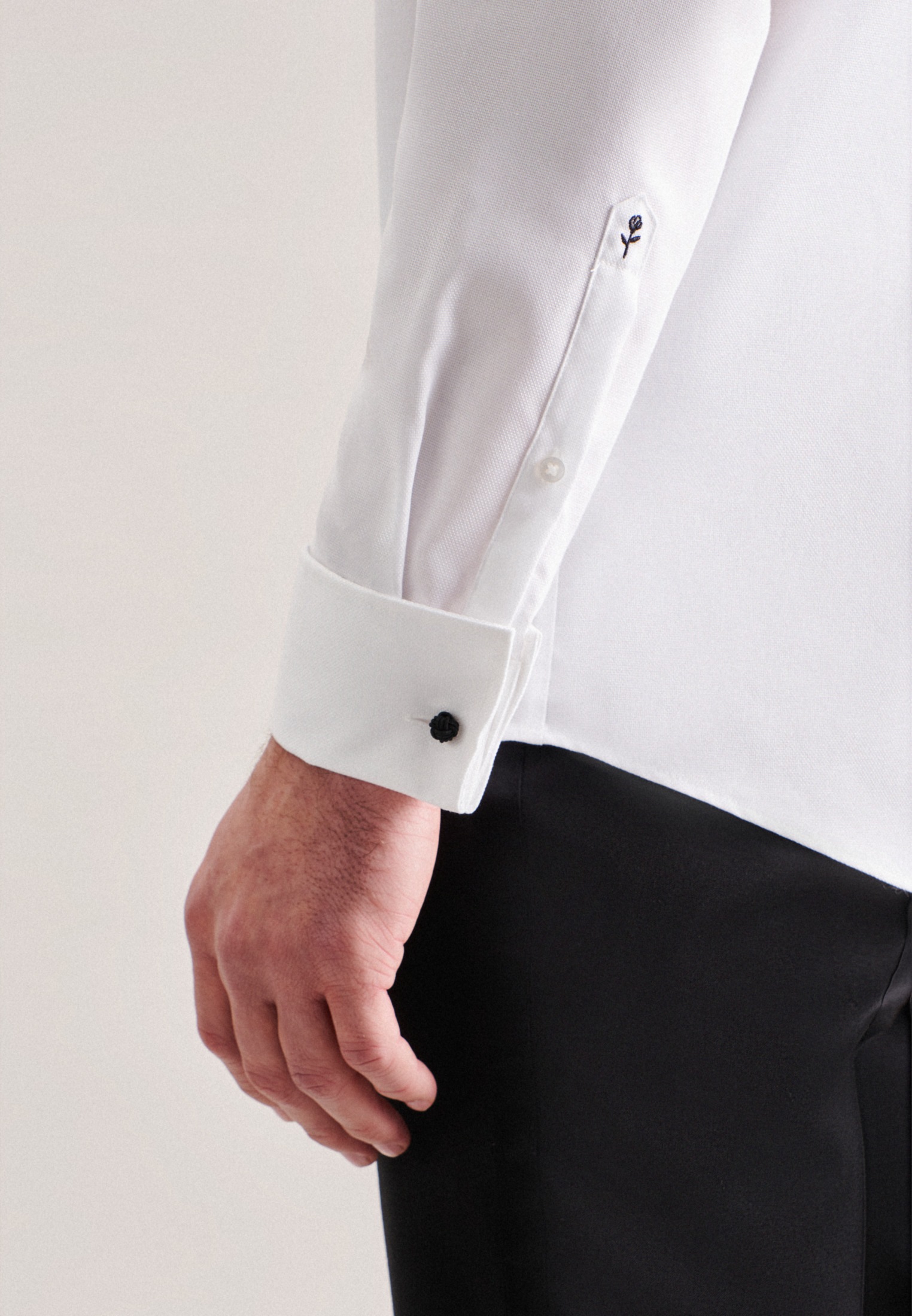 Seidensticker Schwarze Rose Men's Smoking Shirt White XXL 3