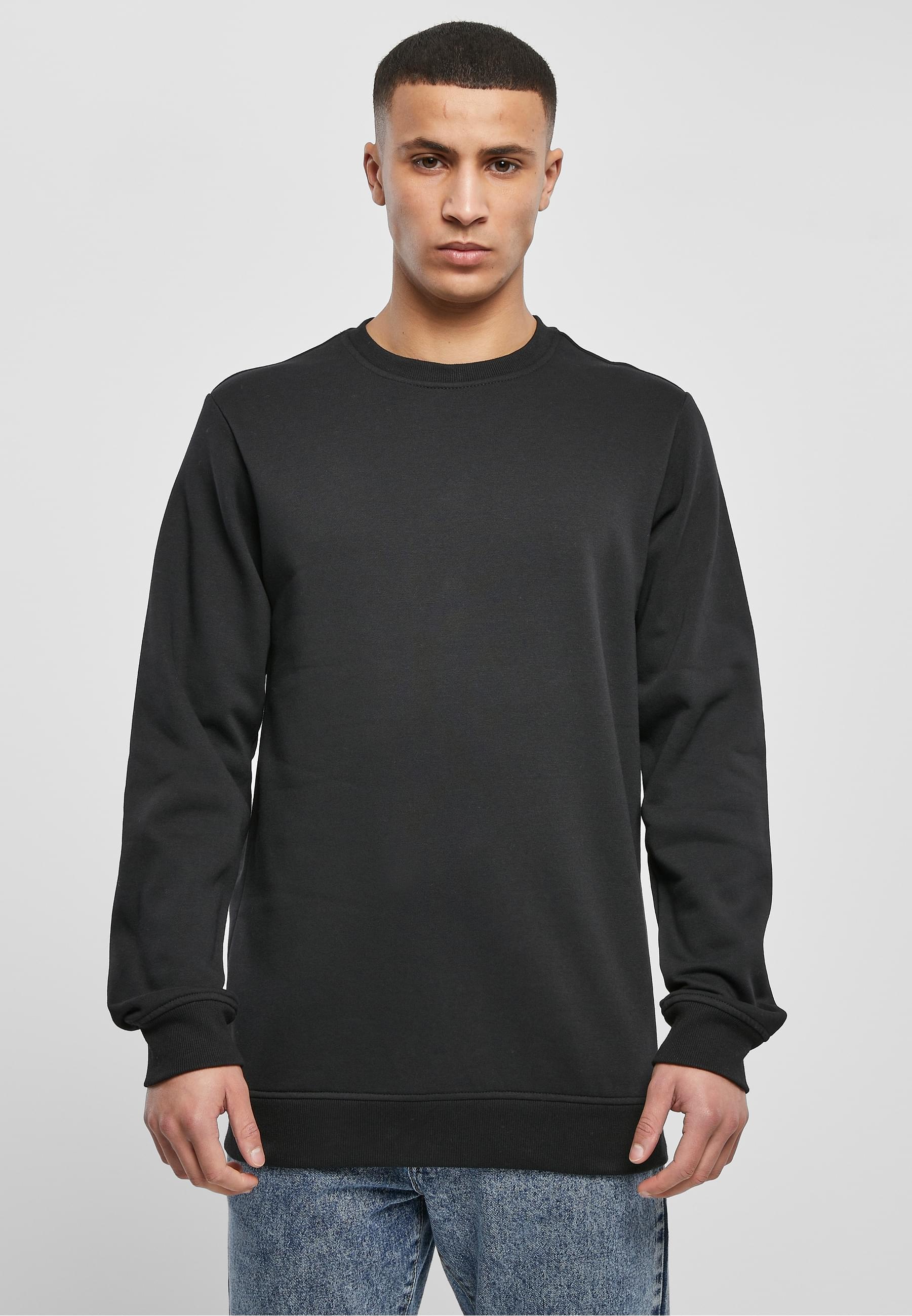 URBAN CLASSICS Rundhalspullover »Urban Classics Herren Basic Terry Crew«, (1 tlg.)