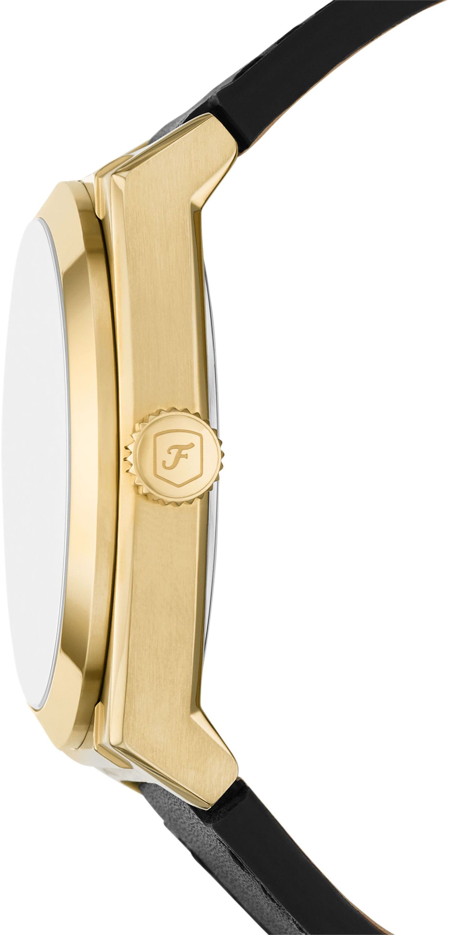 Fossil Quarzuhr »EVERETT«, Armbanduhr, Herrenuhr, Lederarmband, analog, Tag