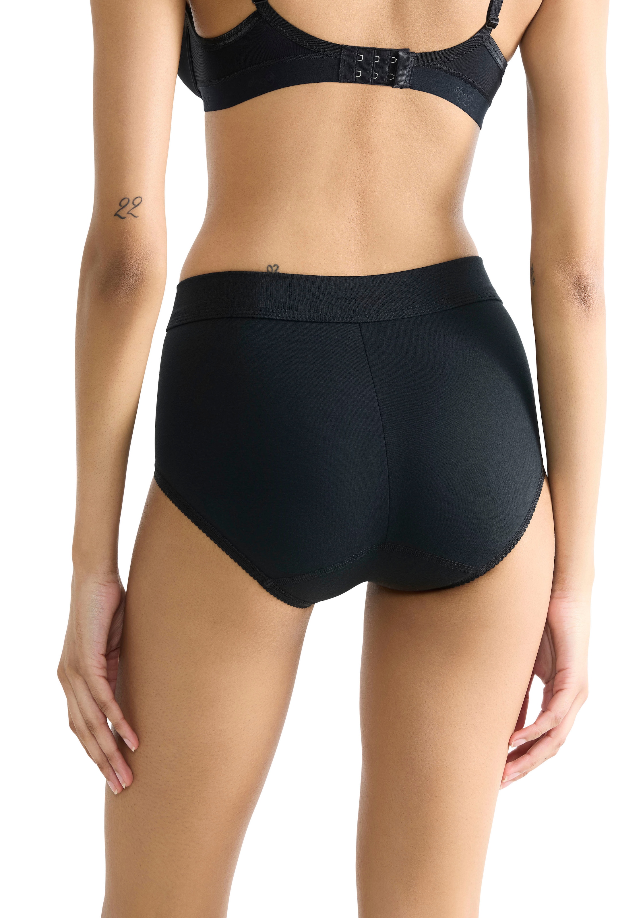 sloggi Maxislip »Double Comfort« 2er Pack,  Baumwollmix, elastisch, weich, sportlicher Look, atmungsaktiv