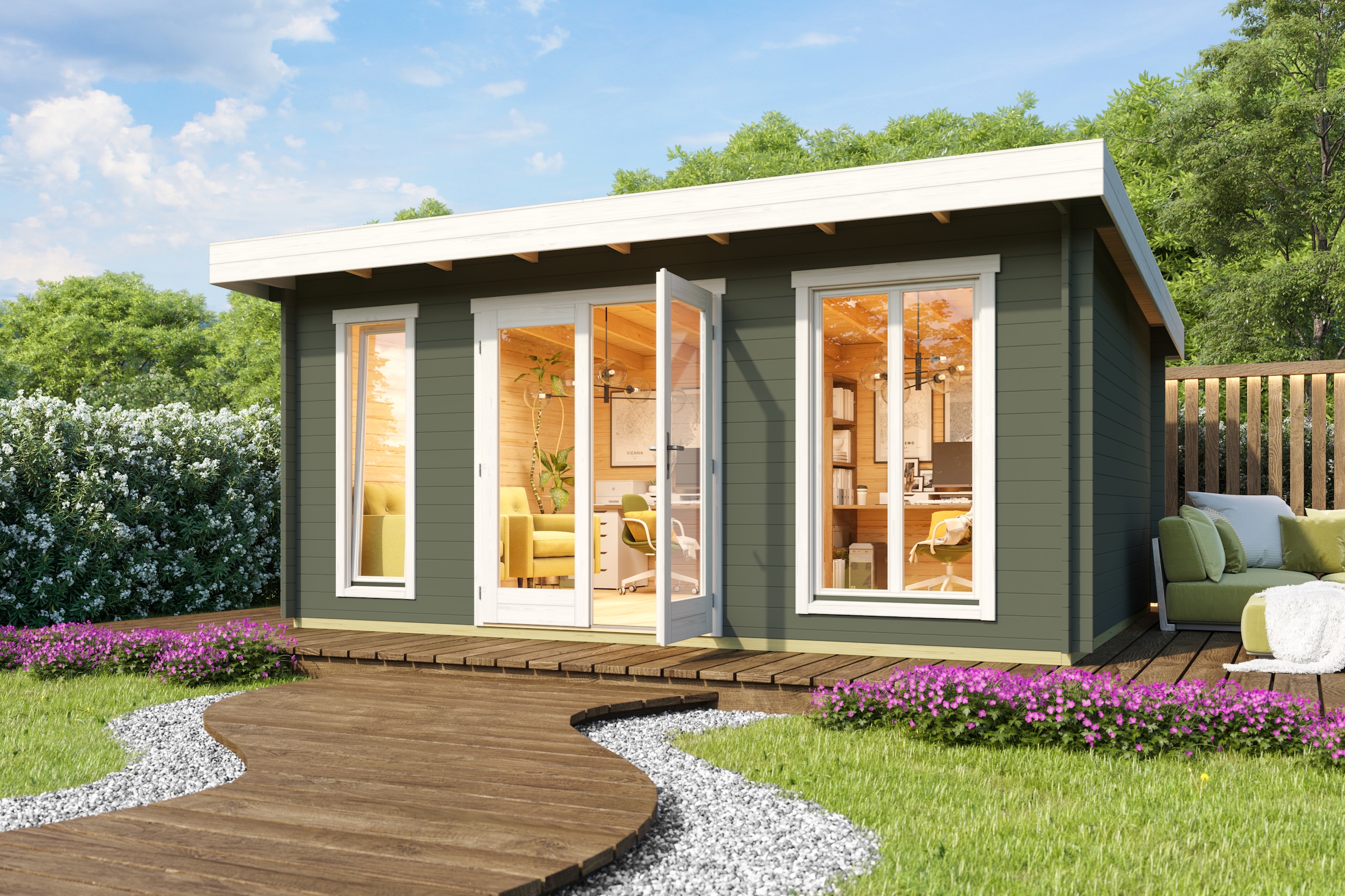 Nordic Holz Gartenhaus "DORSET 3" günstig online kaufen