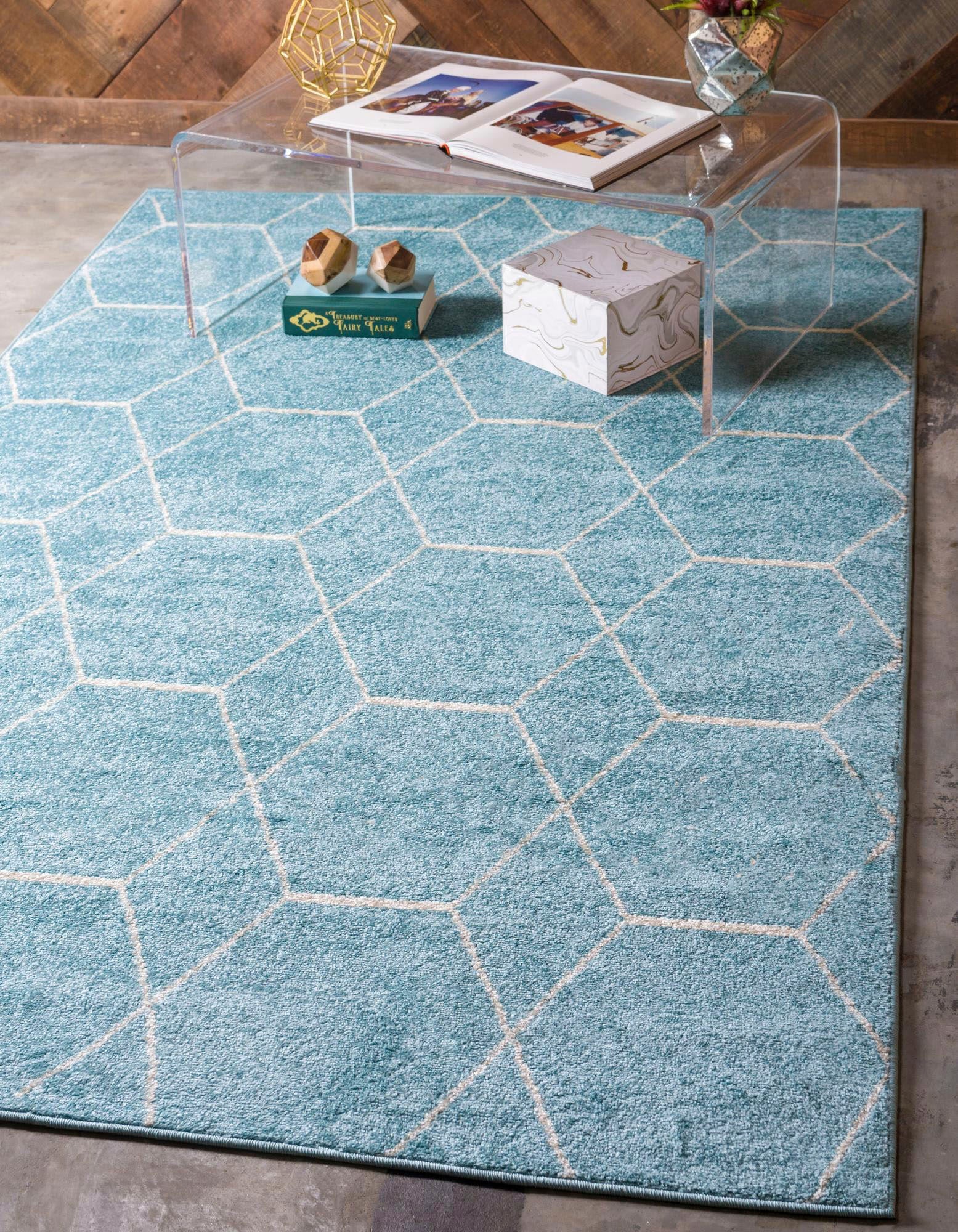 Myflair Möbel & Accessoires Teppich »Crosses Frieze Lagerräumung«, rechteckig, 8 mm Höhe, Kurzflor, gewebt, modernes Design, ideal im Wohnzimmer & Schlafzimmer