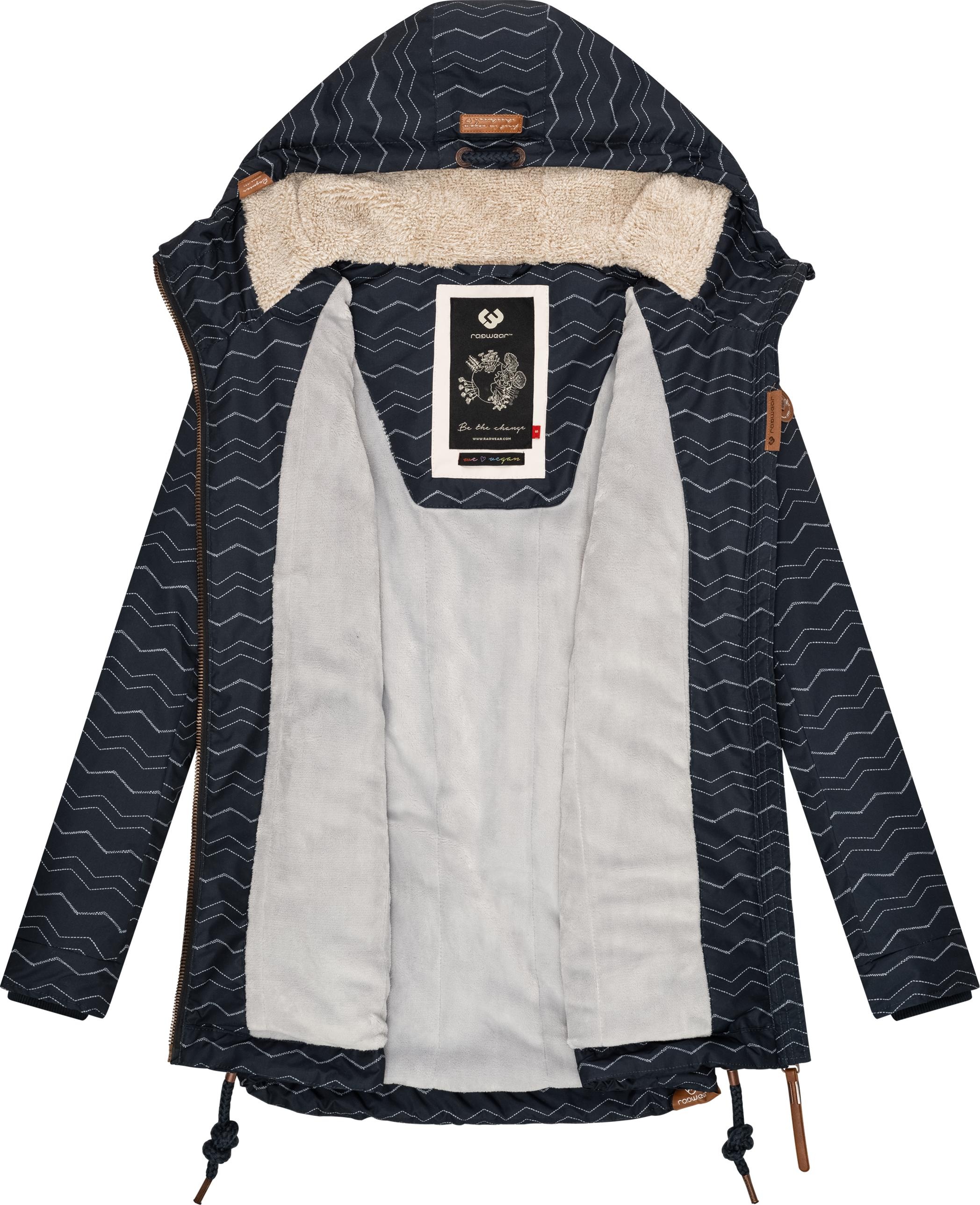 Ragwear Winterjacke »Zuzka Winter«, mit Kapuze, Wasserdichter Winterparka mit Teddyfleece Innenfutter