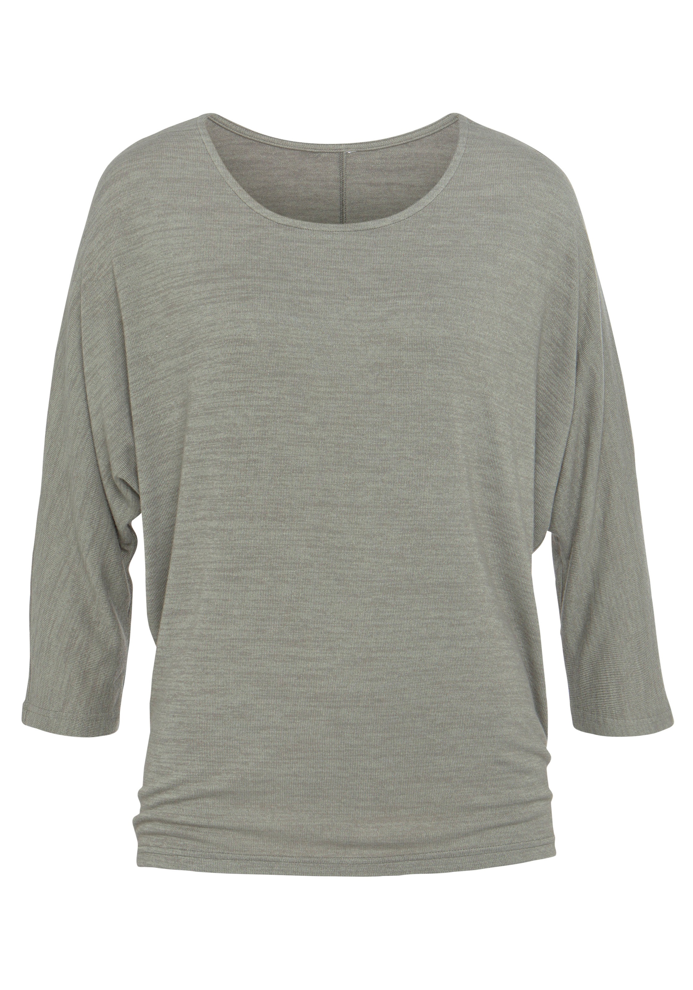 LASCANA 3/4-Arm-Shirt "aus leichter Feinstrickqualität", mit Fledermausärme günstig online kaufen