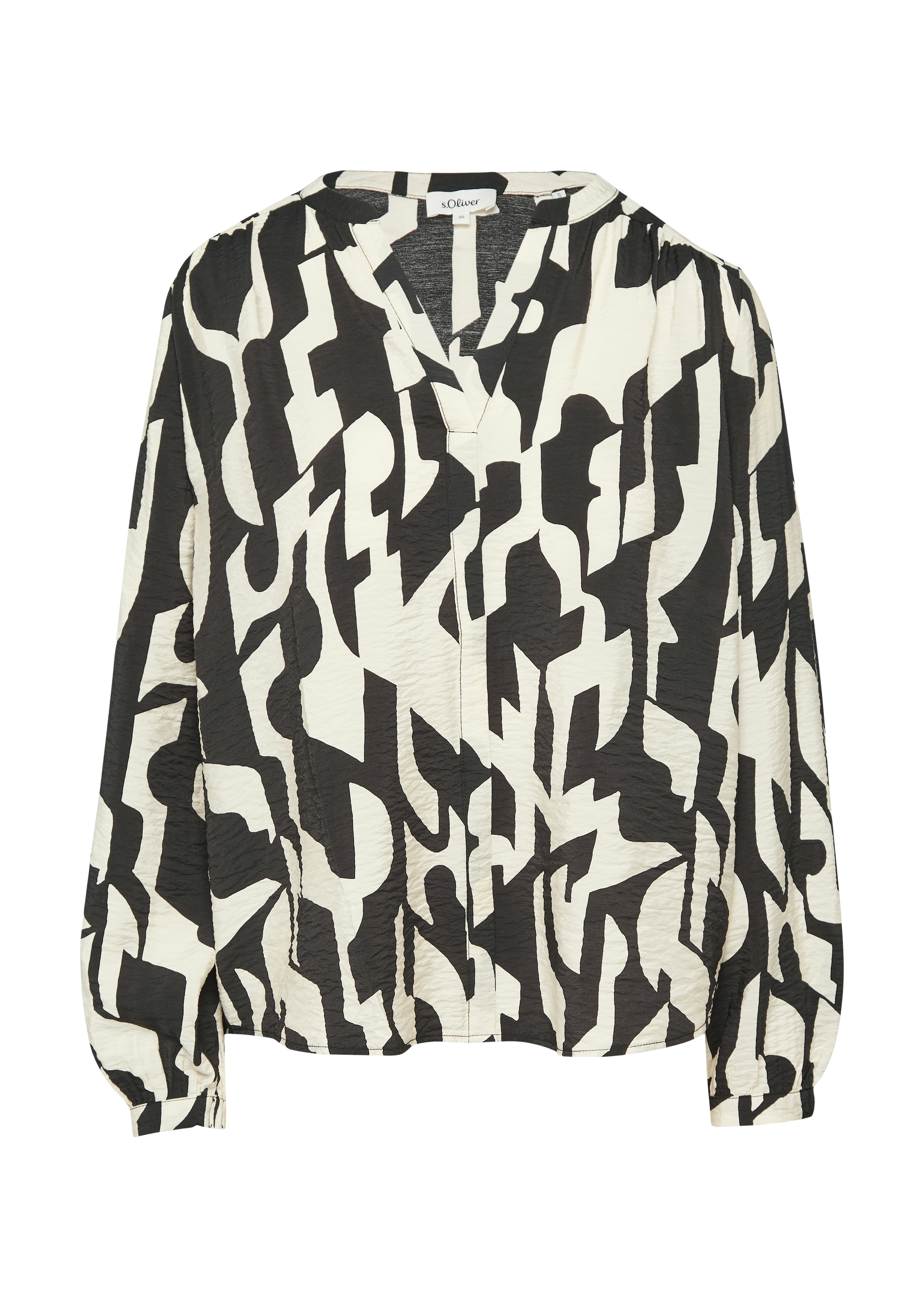 s.Oliver Langarmbluse, mit All-Over-Print