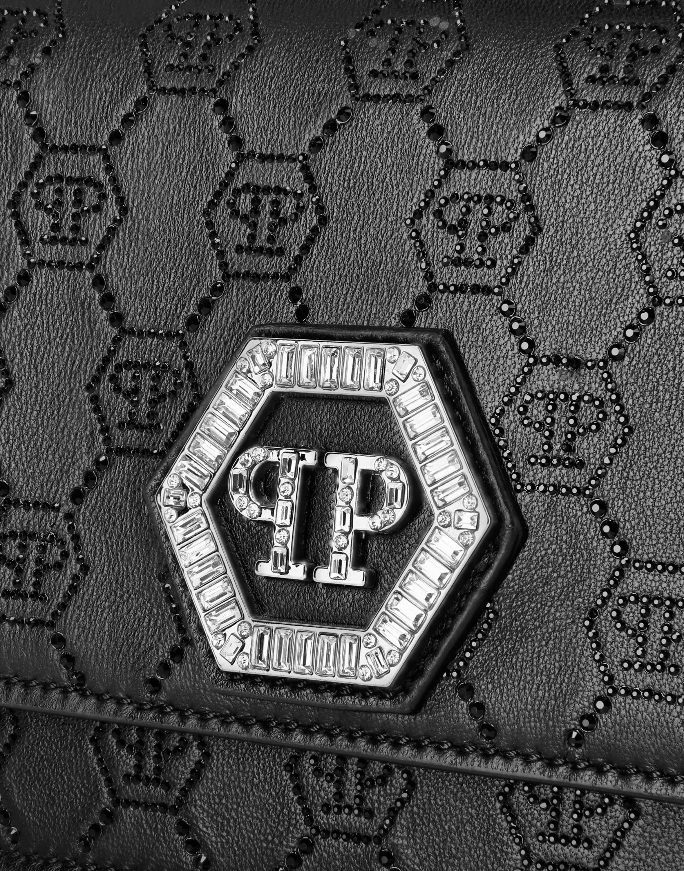 Philipp Plein Hexagon Verziert Clutch Black 2