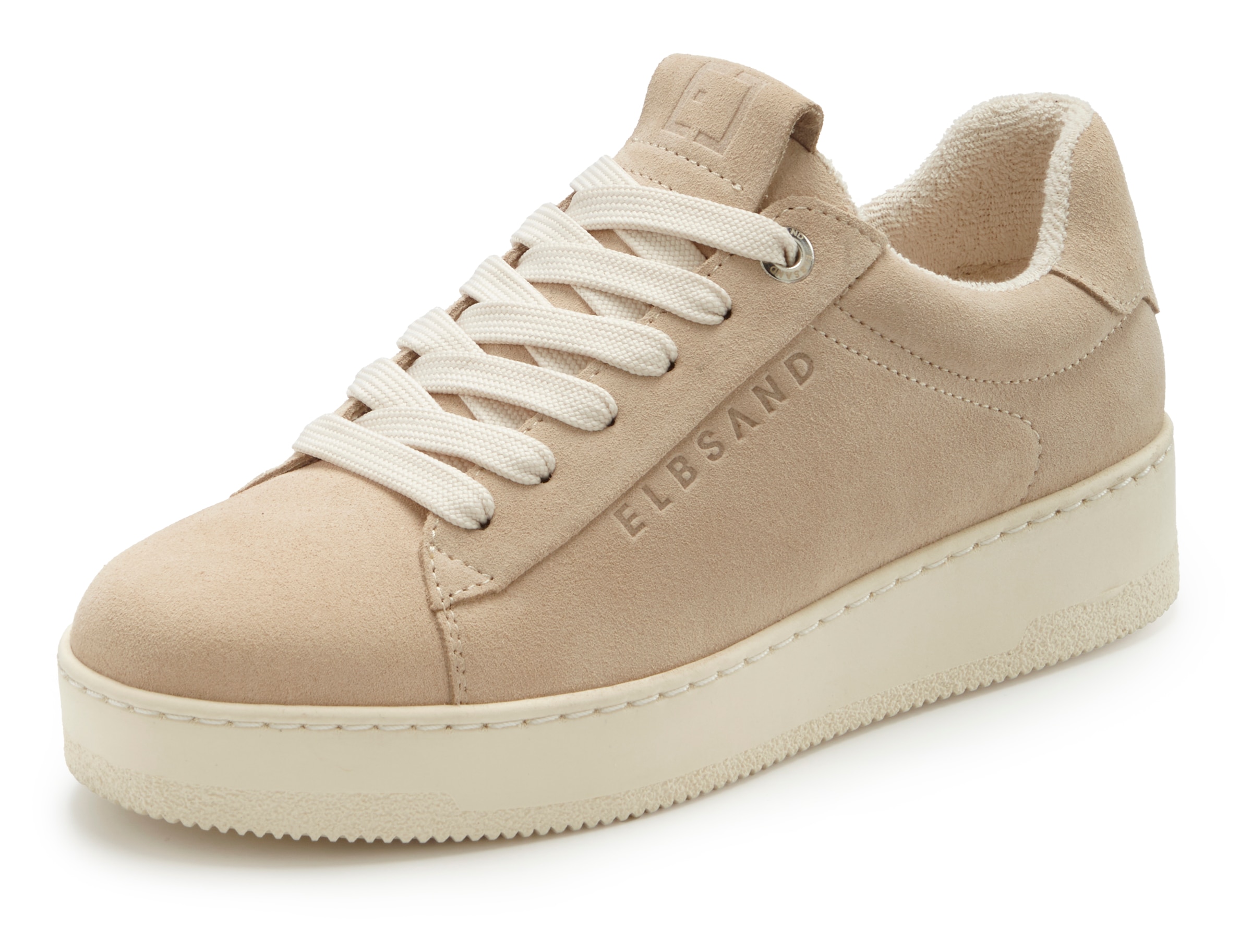 Elbsand Sneaker »Freizeitschuh, Lederschuh, Ledersneaker, Turnschuh, Schnürschuhe«  aus Leder mit Plateausohle und austauschbaren Schnürsenkeln