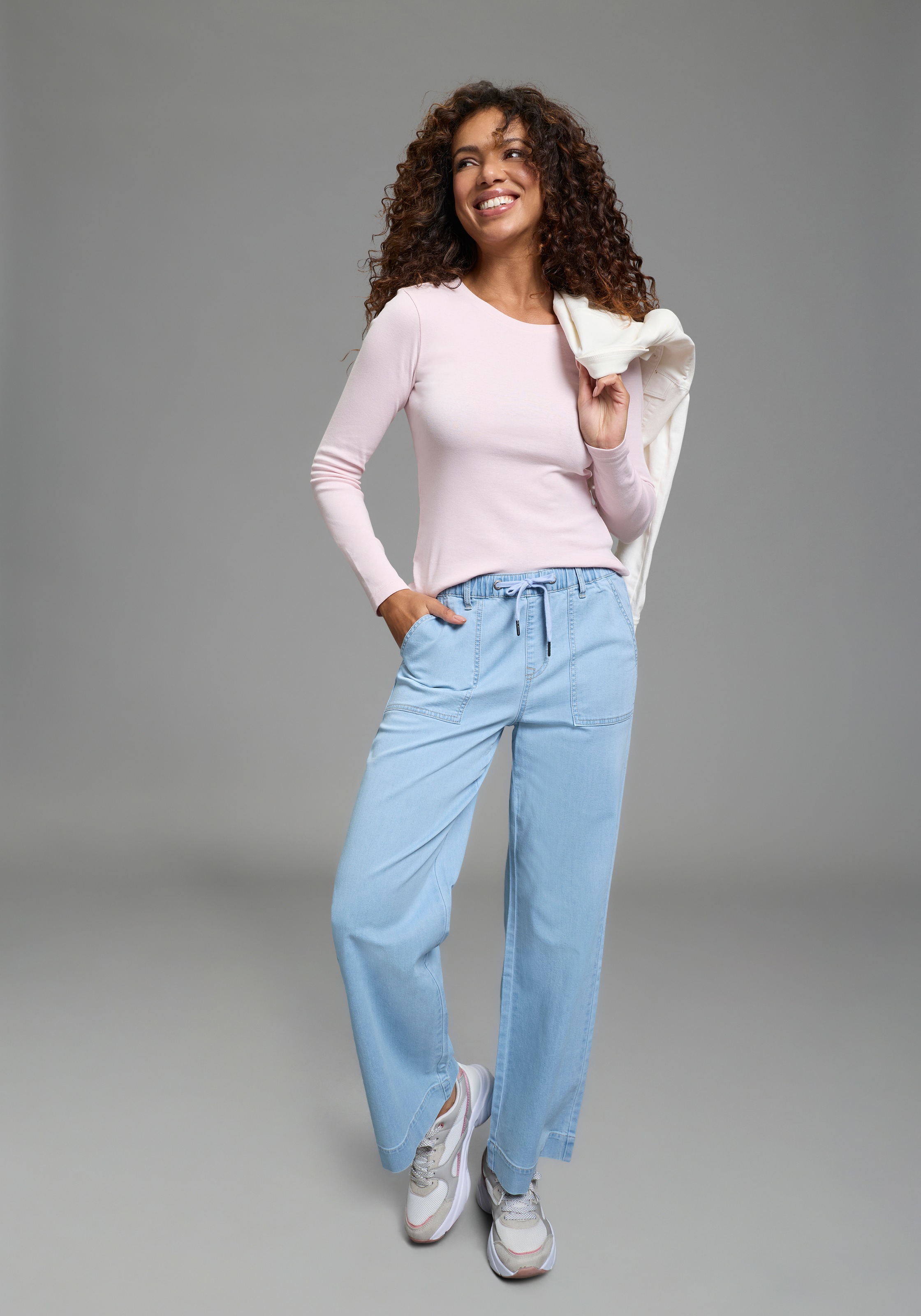 KangaROOS Weite Jeans Damen Hellblau Größe 20 3