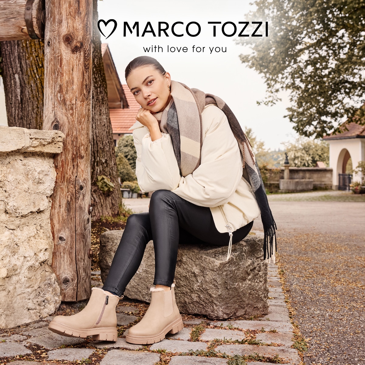 MARCO TOZZI Winterstiefelette  , Blockabsatz, Winterboots in veganer Verarbeitung