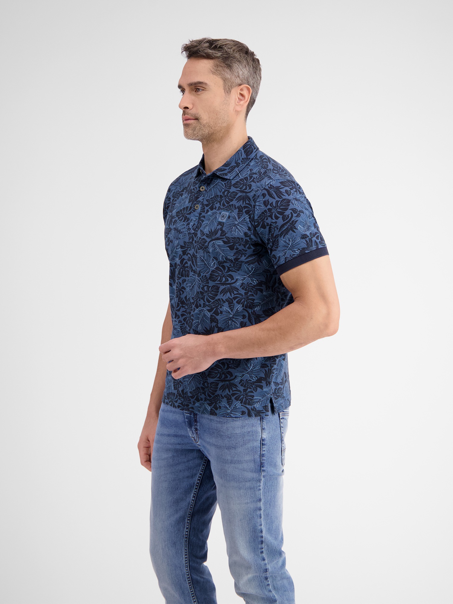 LERROS Poloshirt "LERROS Herren Poloshirt, floral bedruckt" günstig online kaufen