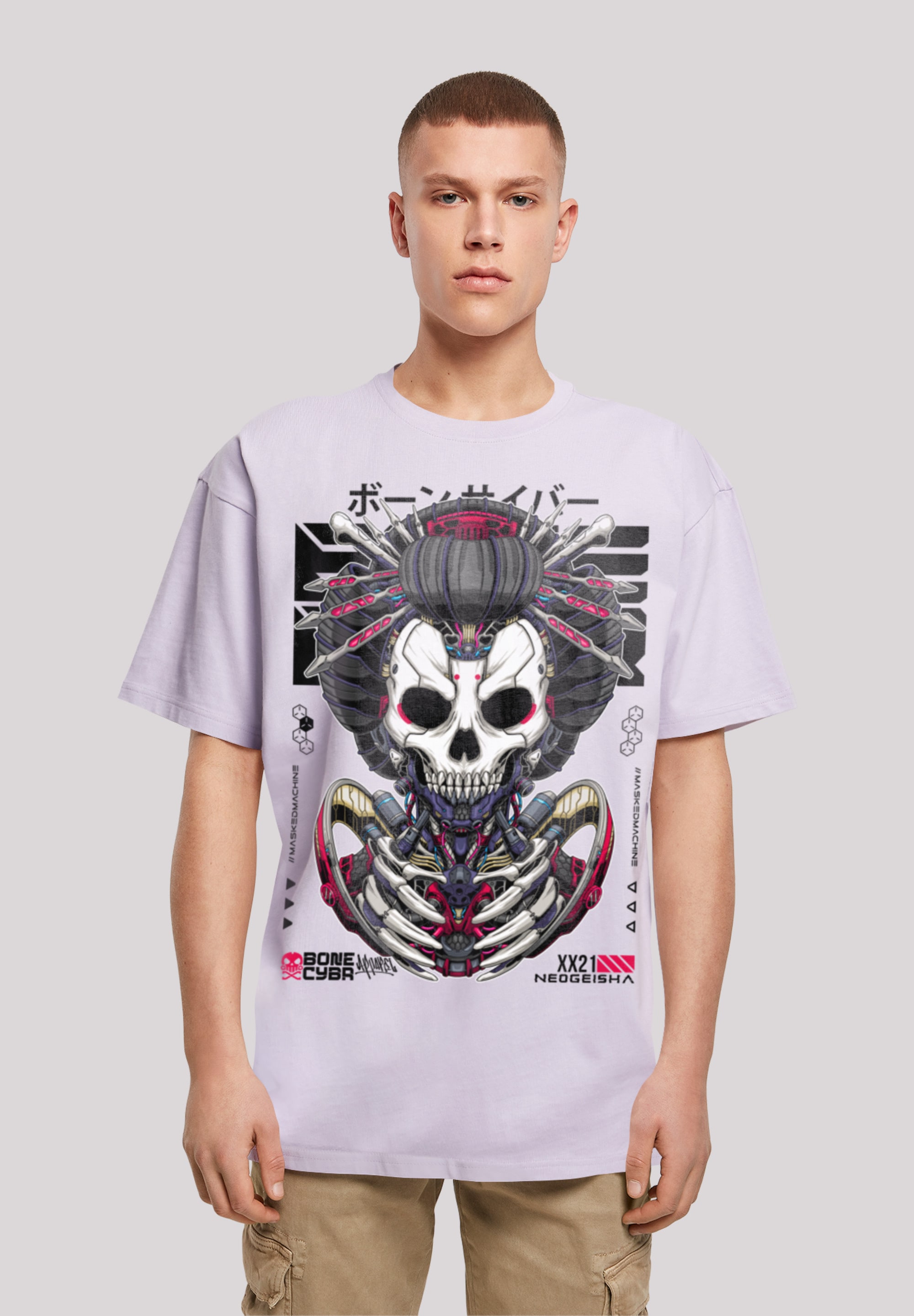 F4NT4STIC T-Shirt "Bone Cyber CYBERPUNK STYLES", Print