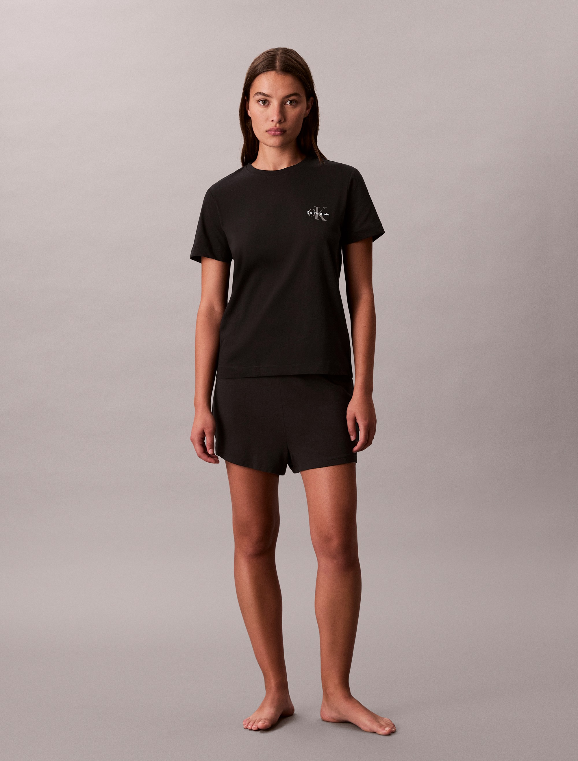 Calvin Klein Jeans T-Shirt »A- Logo CN 2 Pack Tee«, (Packung, 2er-Pack), Mit Rundhalsausschnitt