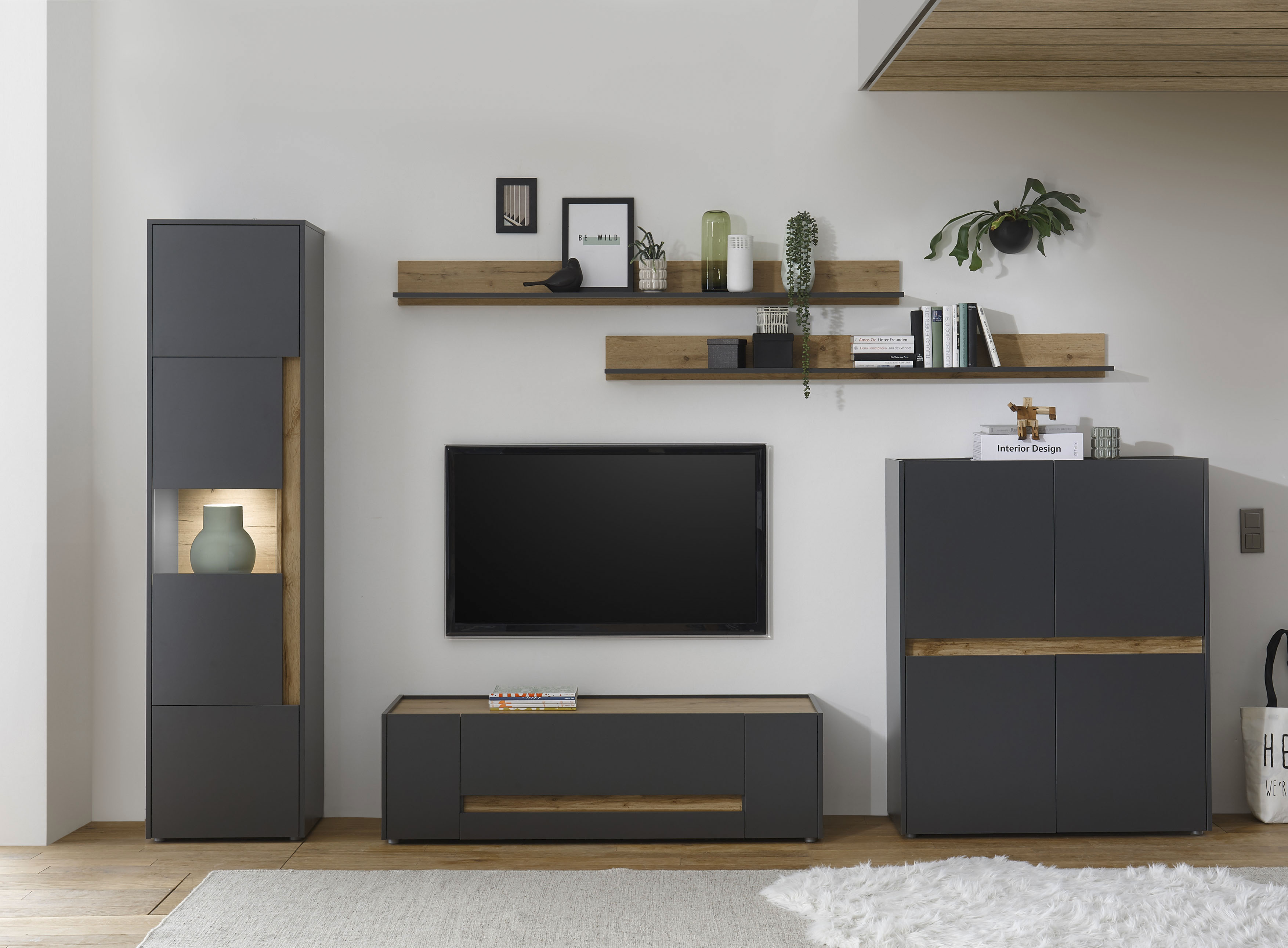 Home affaire Wohnwand "City/Giron" Set, 5 Stk. tlg.