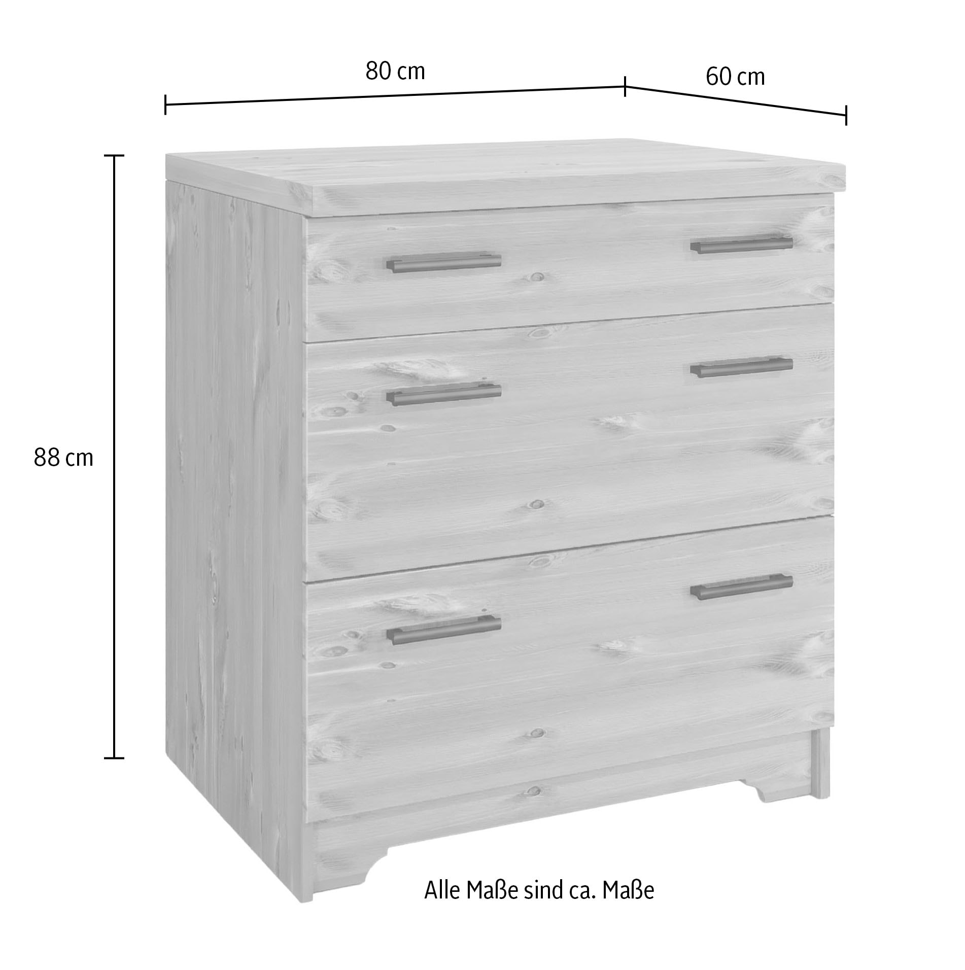 Home affaire Unterschrank »Meliss« aus massiver Kiefer, Breite 80 cm, Soft-Close-Funktion