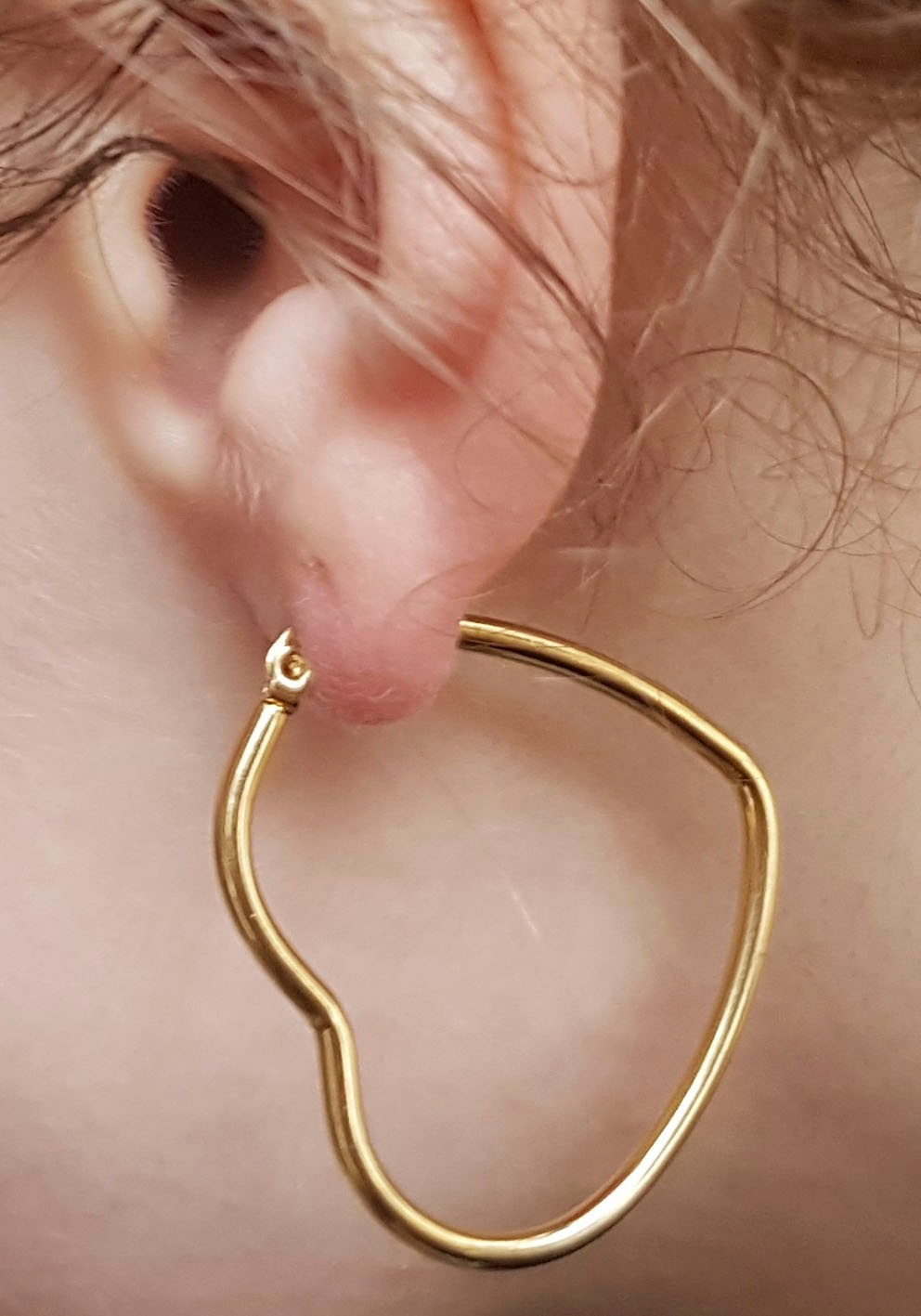 FIRETTI Hoop Earrings Gold 32mm 2