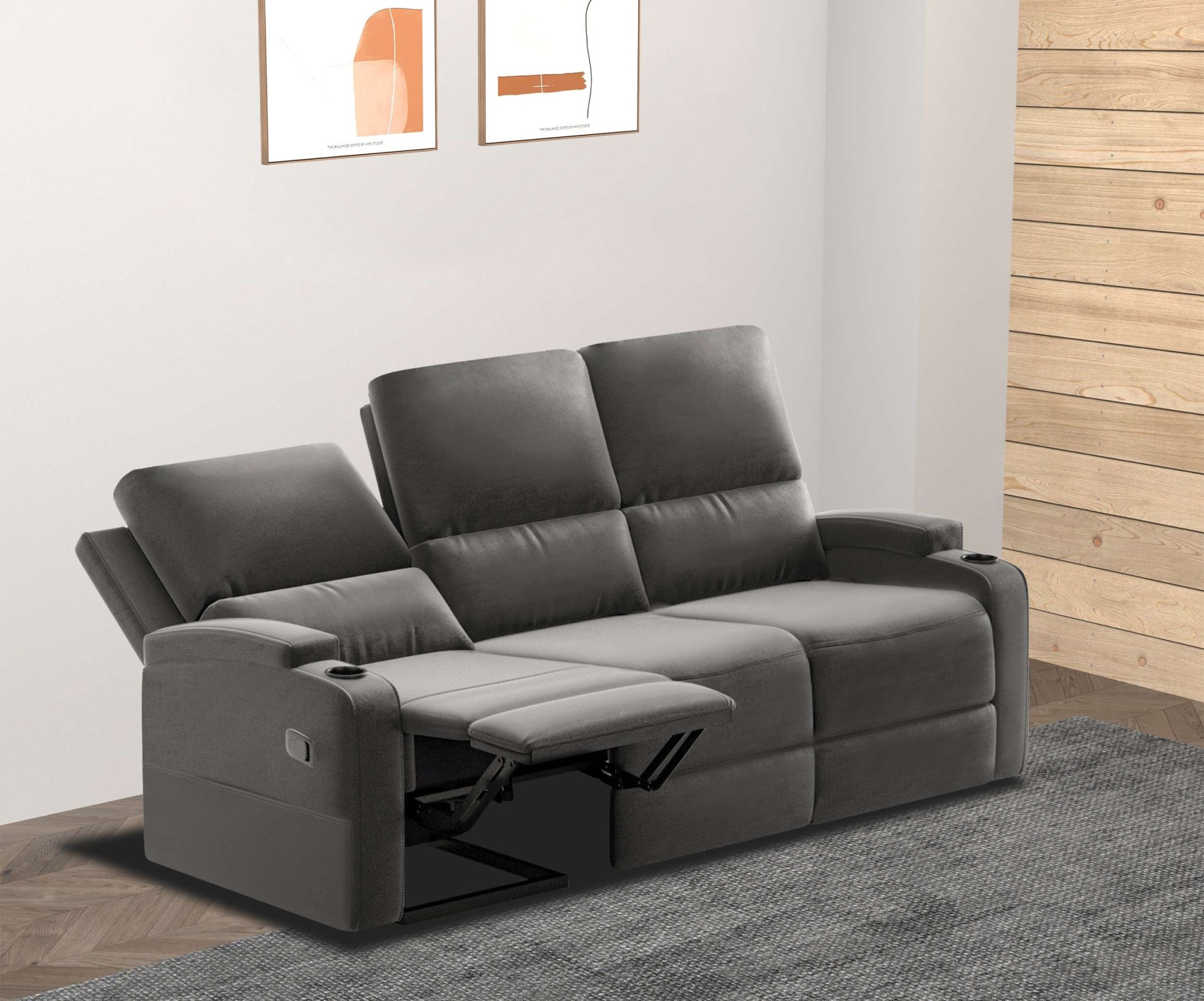 Home affaire 3-Sitzer »Napori«, Kinosofa mit 2 x Relaxfunktion und Getränkehalter