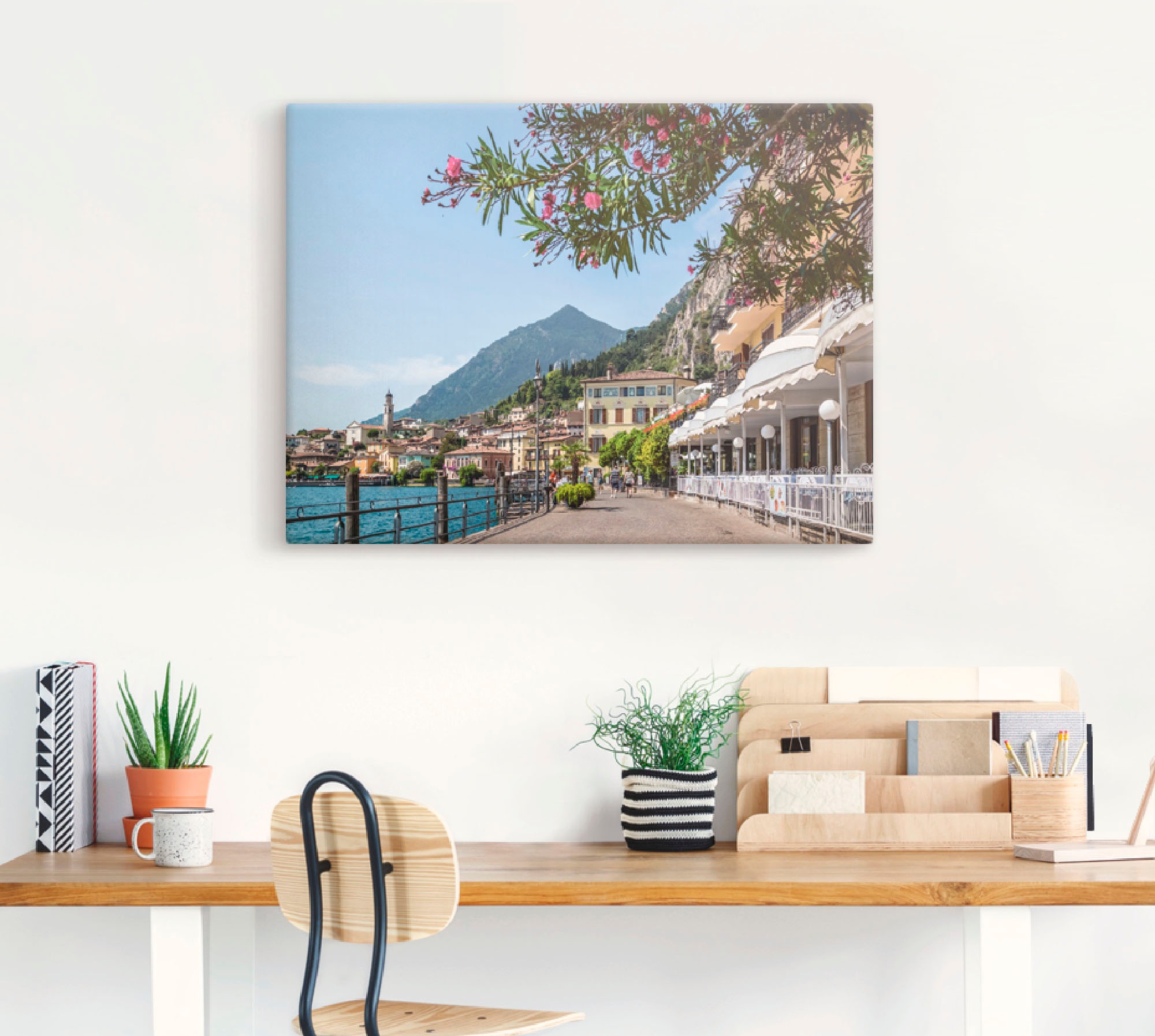 Artland Wandbild "Gardasee Limone sul Garda I" Europa 1 Stk. tlg. als Leinw günstig online kaufen