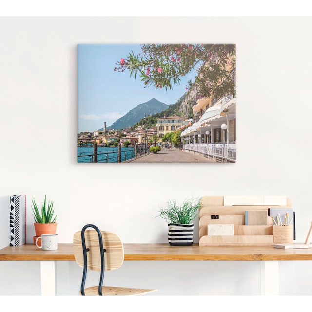 Kaufen Sie beliebte Artikel online Artland Wandbild »Gardasee Alubild, in (1 I«, | als versch. oder Wandaufkleber Größen sul Europa, St.), kaufen Garda Limone Poster BAUR Leinwandbild