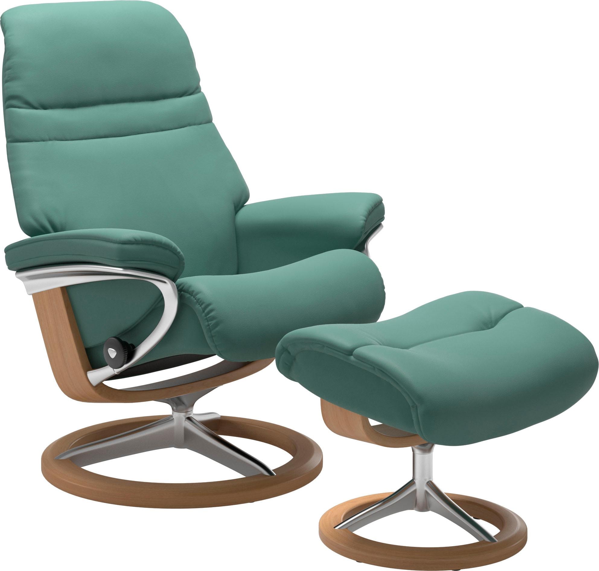 Stressless Relaxsessel "Sunrise" mit Signature Base, Größe M, Gestell Eiche, in 2 Bezugsqualitäten lieferbar