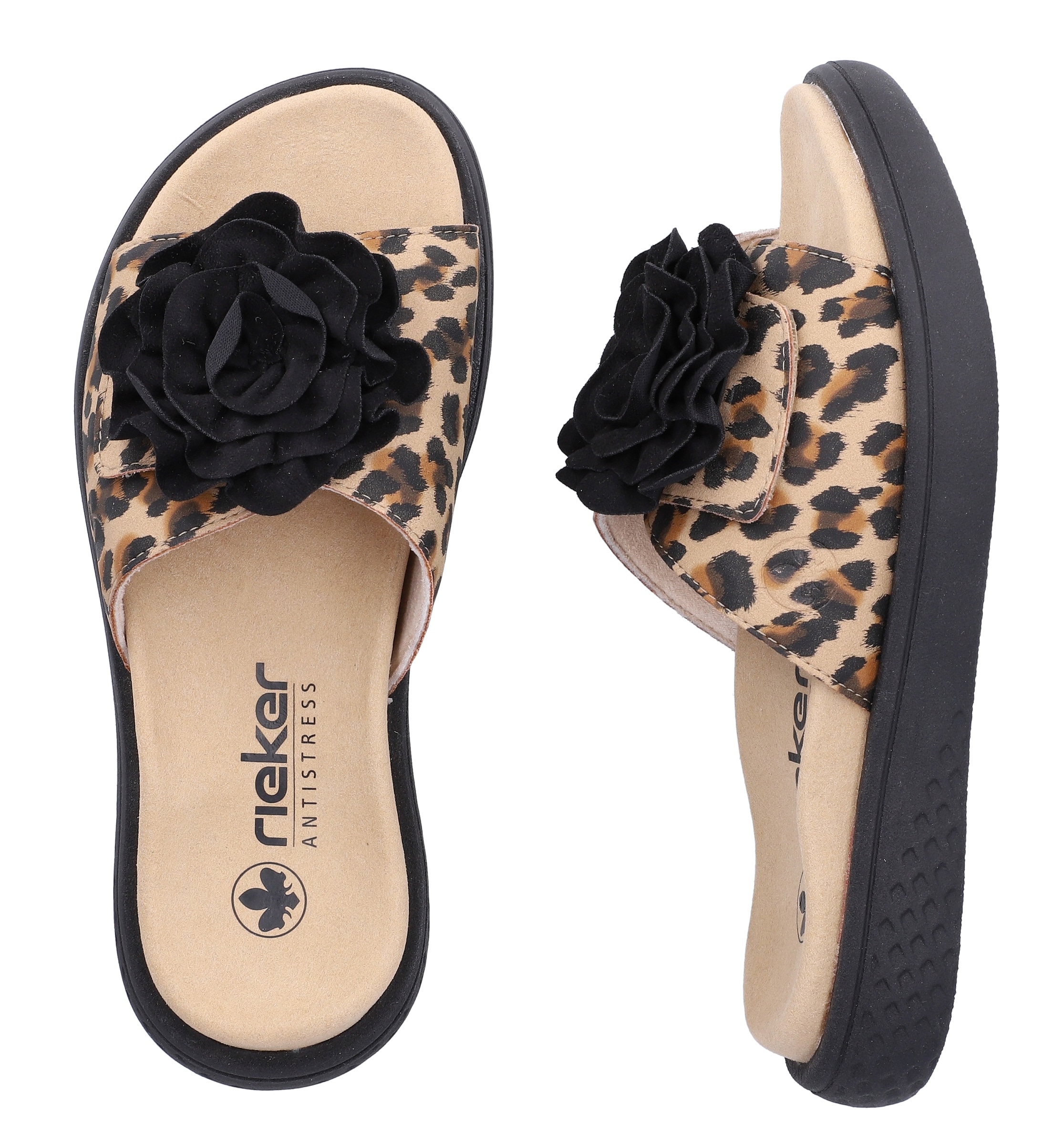 Rieker Pantolette  Sommerschuh, Hausschuh, Strandschuh mit bequemem Fußbett