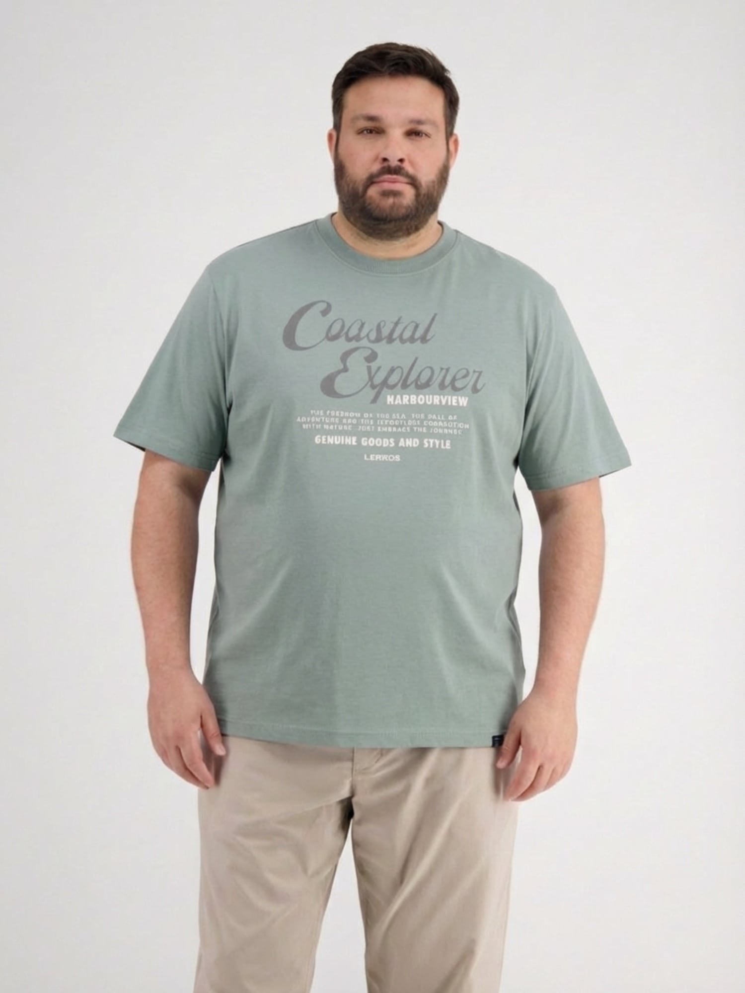LERROS T-Shirt "T-Shirt aus 100 % Baumwolle, große Größen"