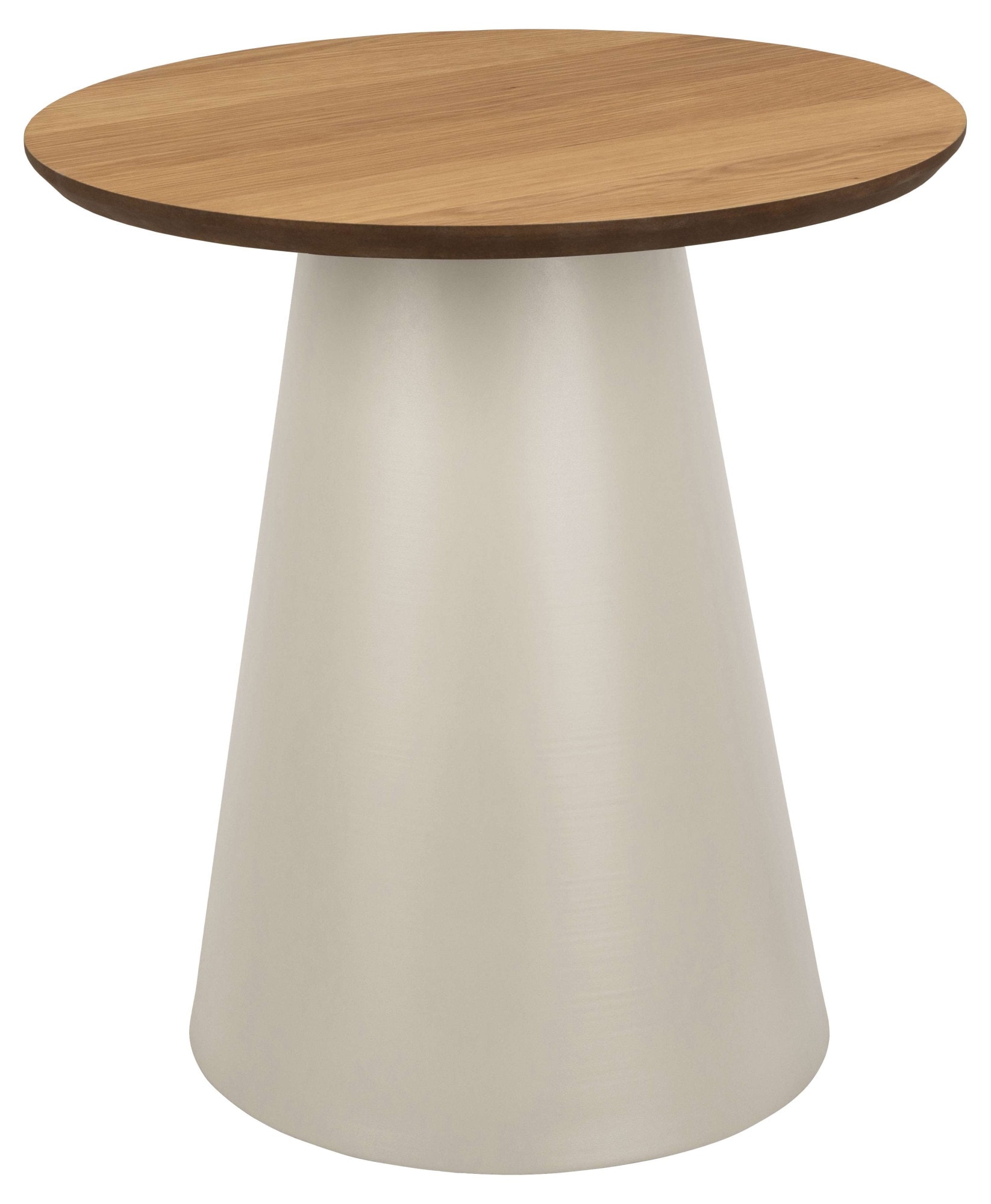 ACTONA GROUP Couchtisch »Soli«, Rund Couchtisch, Tischplatte matt Eiche, Säule Gestell grau, Ø65x43cm