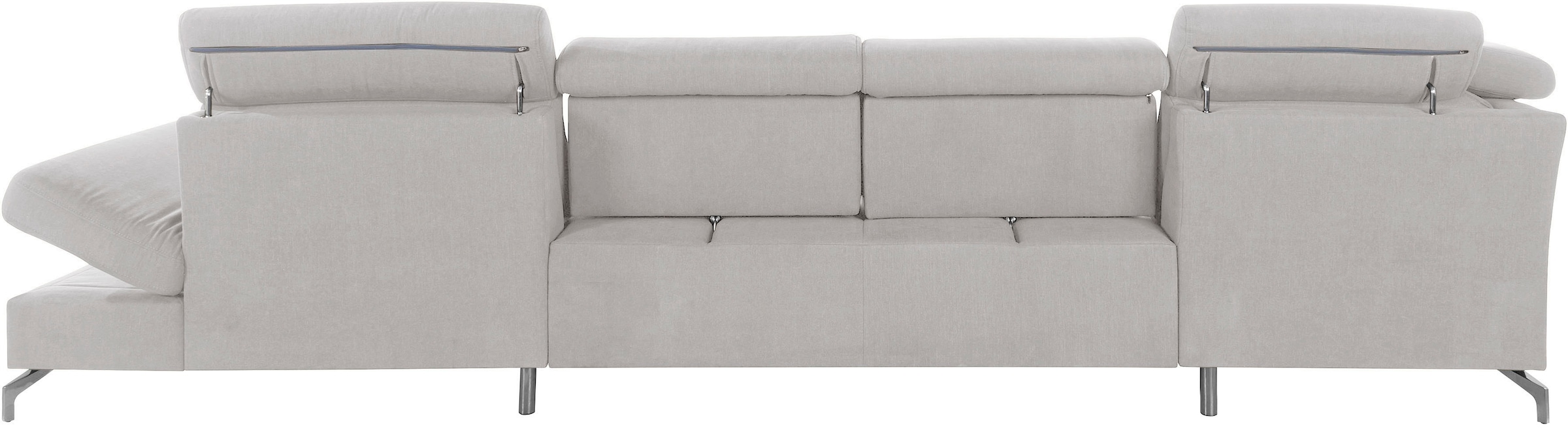sit&more Wohnlandschaft »Brisbane U-Form«, Fußhöhe 12 cm, inklusive Sitztiefen-, Armteil- und Kopfteilverstellung