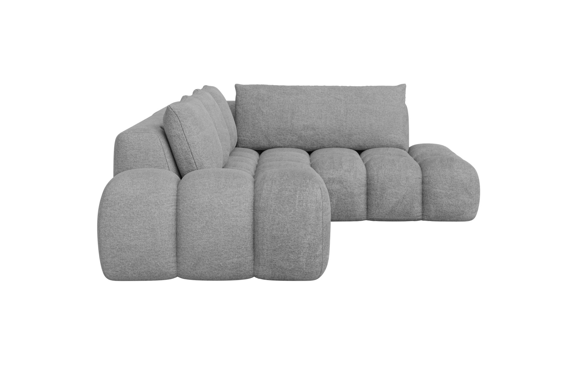 INOSIGN Ecksofa »AZITA klein, L-Form, elegant und bequem Designsofa«, lose Rückenkissen, traumhafte Steppung, Maße B/T/H: 296/176,5/89 cm