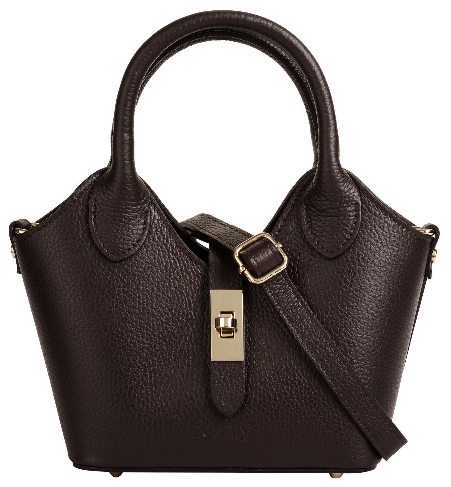 forty Henkeltasche "LANVERRA - S" echt Leder, Made in Italy