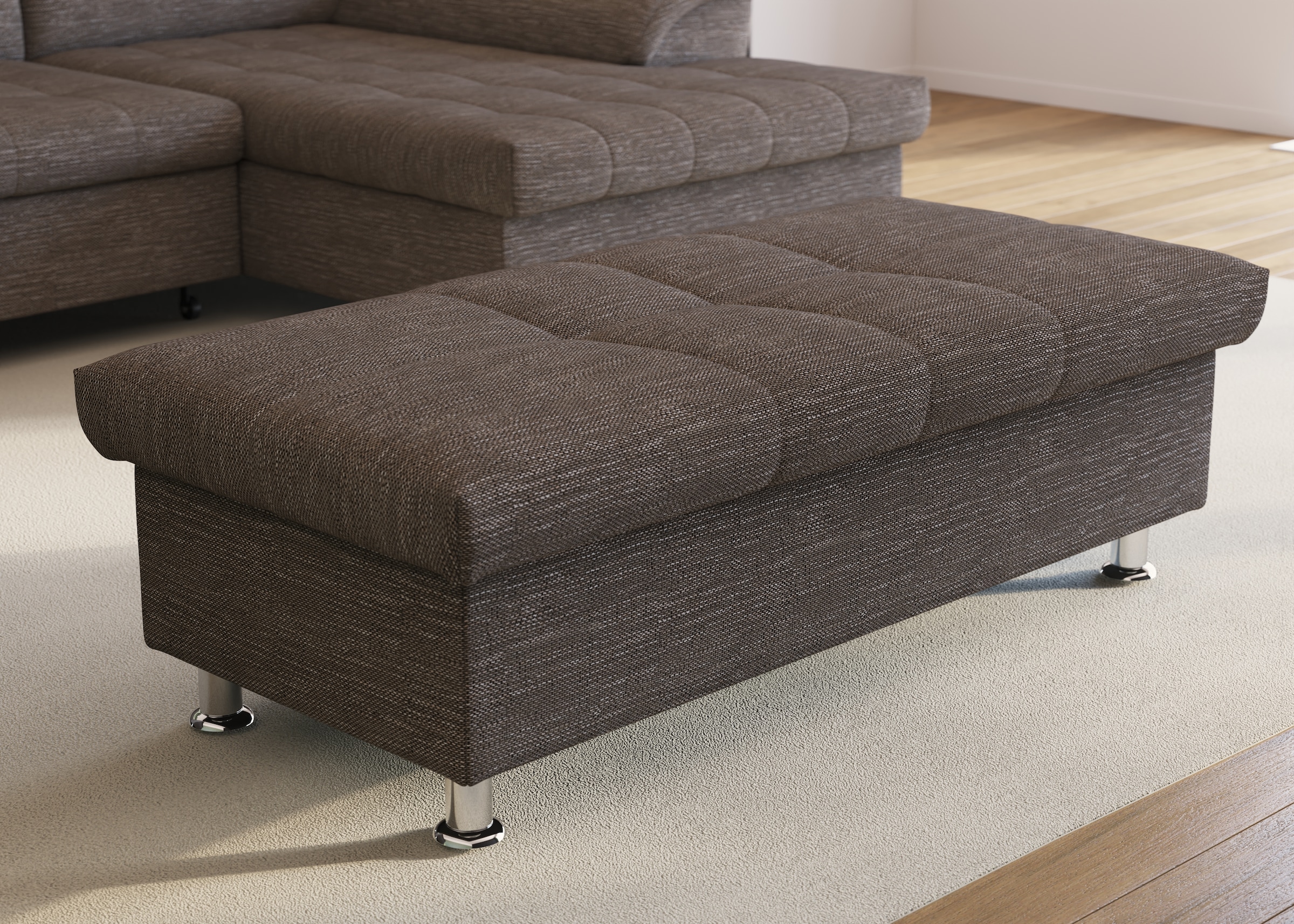 DOMO collection Hocker "FRANZI, elegant, komfortabel" inklusive Stauraum