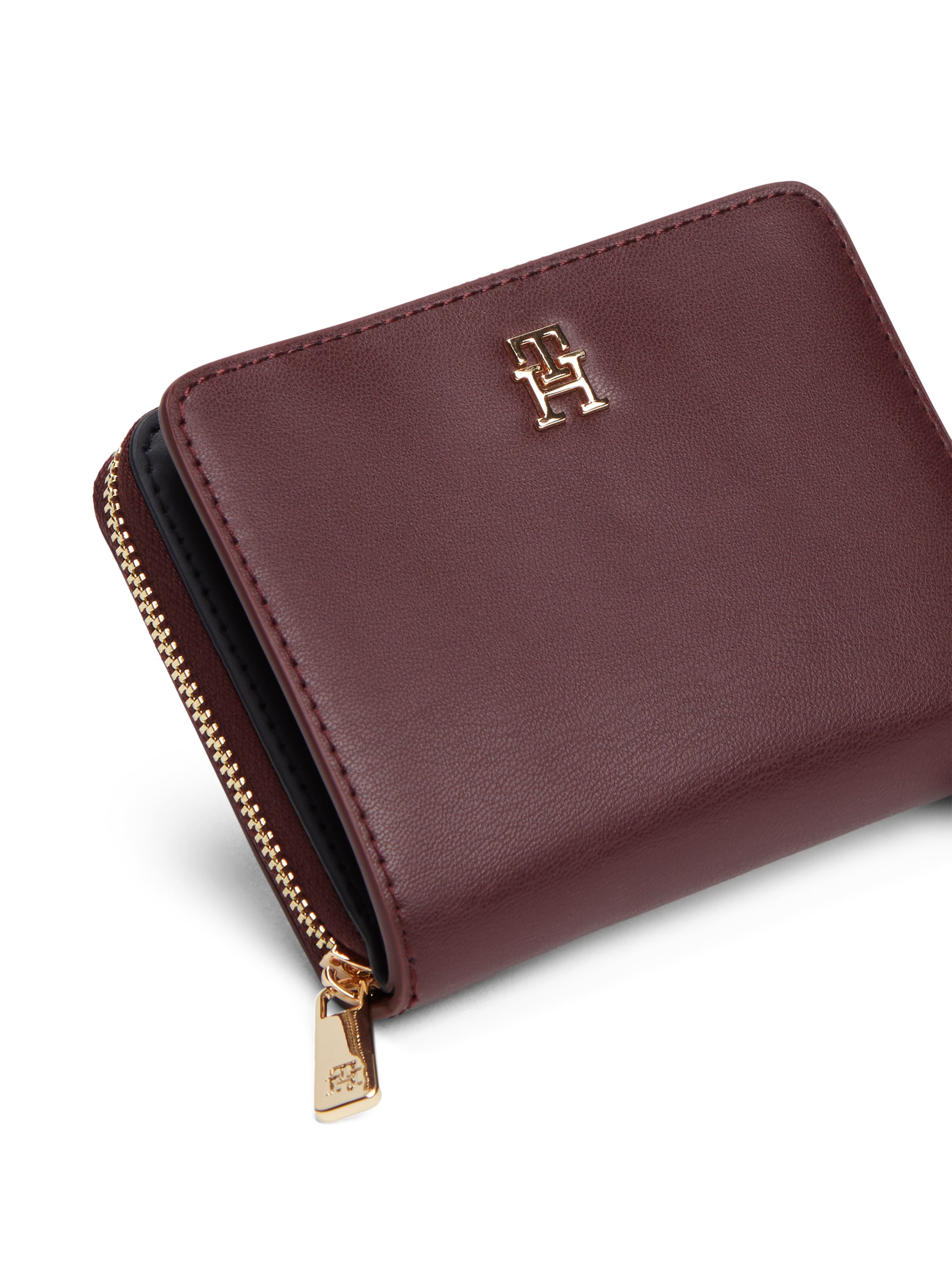 Tommy Hilfiger Geldbörse »TH ICON MED ZA FLAP« , Damen Geldbeutel, Portemonnai mit edlem TH-Logoemblem