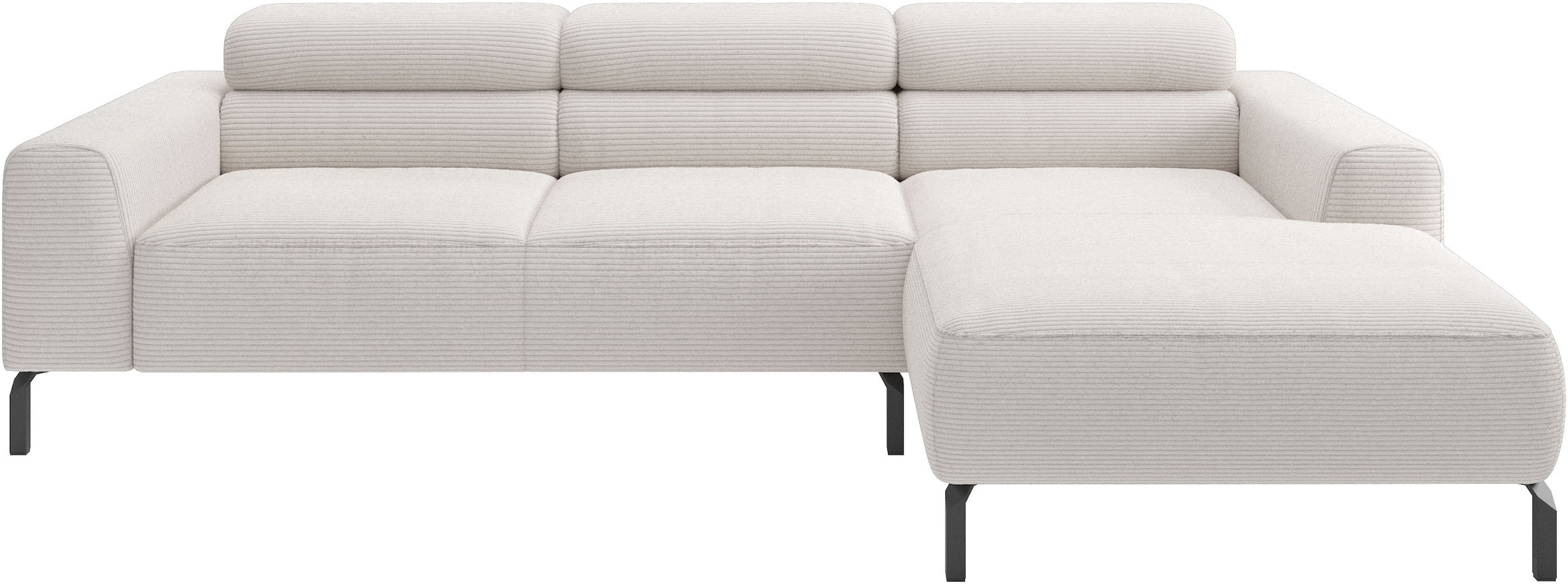 Home affaire Ecksofa "Ecksofa, L-Form, incl. Kopfteilverstellung, Breite 258 cm" wahlweise elektrische Sitztiefenverstellung