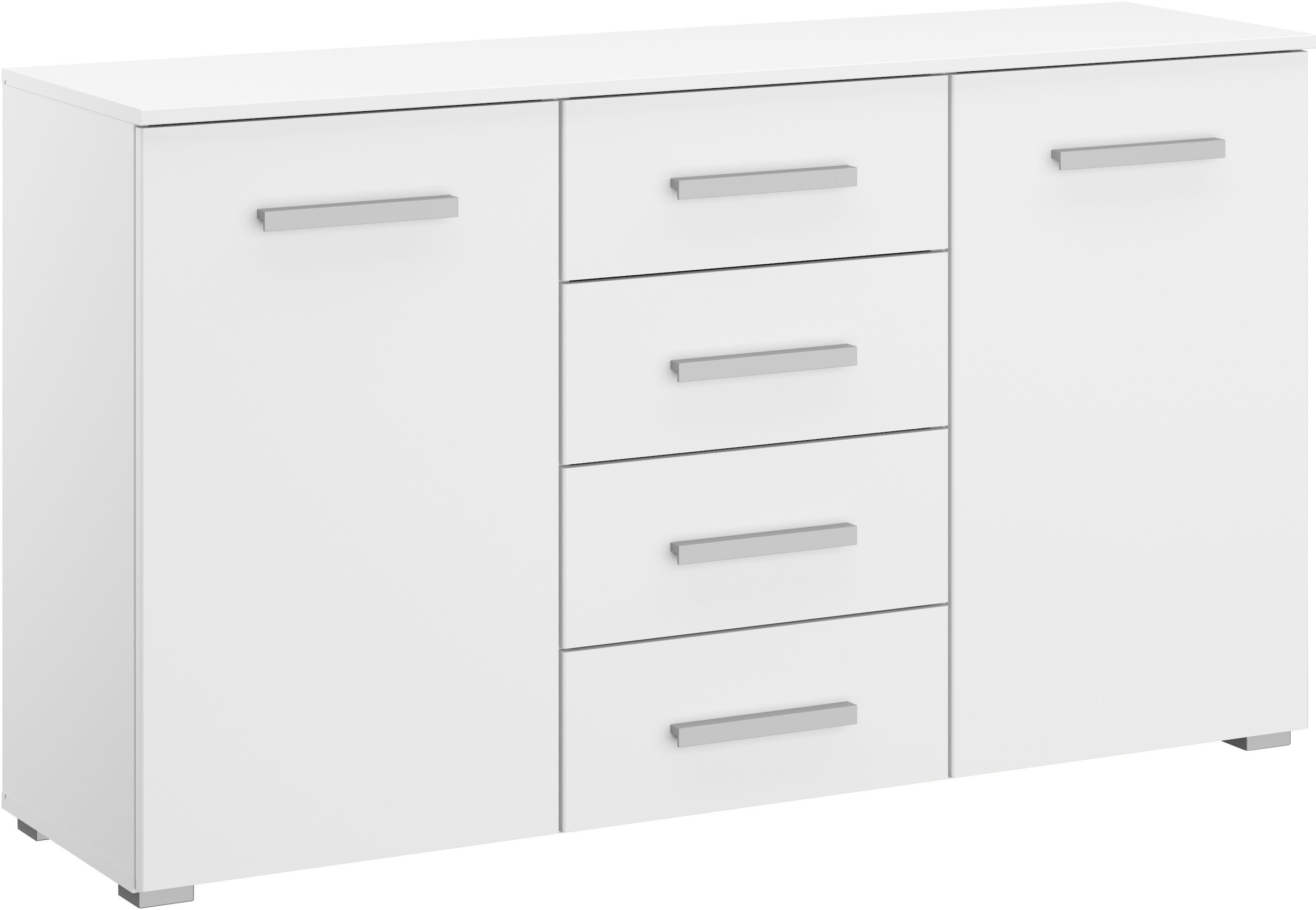 rauch Schubkastenkommode "Sideboard Kommode Kombikommode KOLUNA mit Dekorfront" Breite 120 cm mit moderner Dekorfront, vier große Schubladen, mit insgesamt 4 Einlegeböden MADE IN GERMANY
