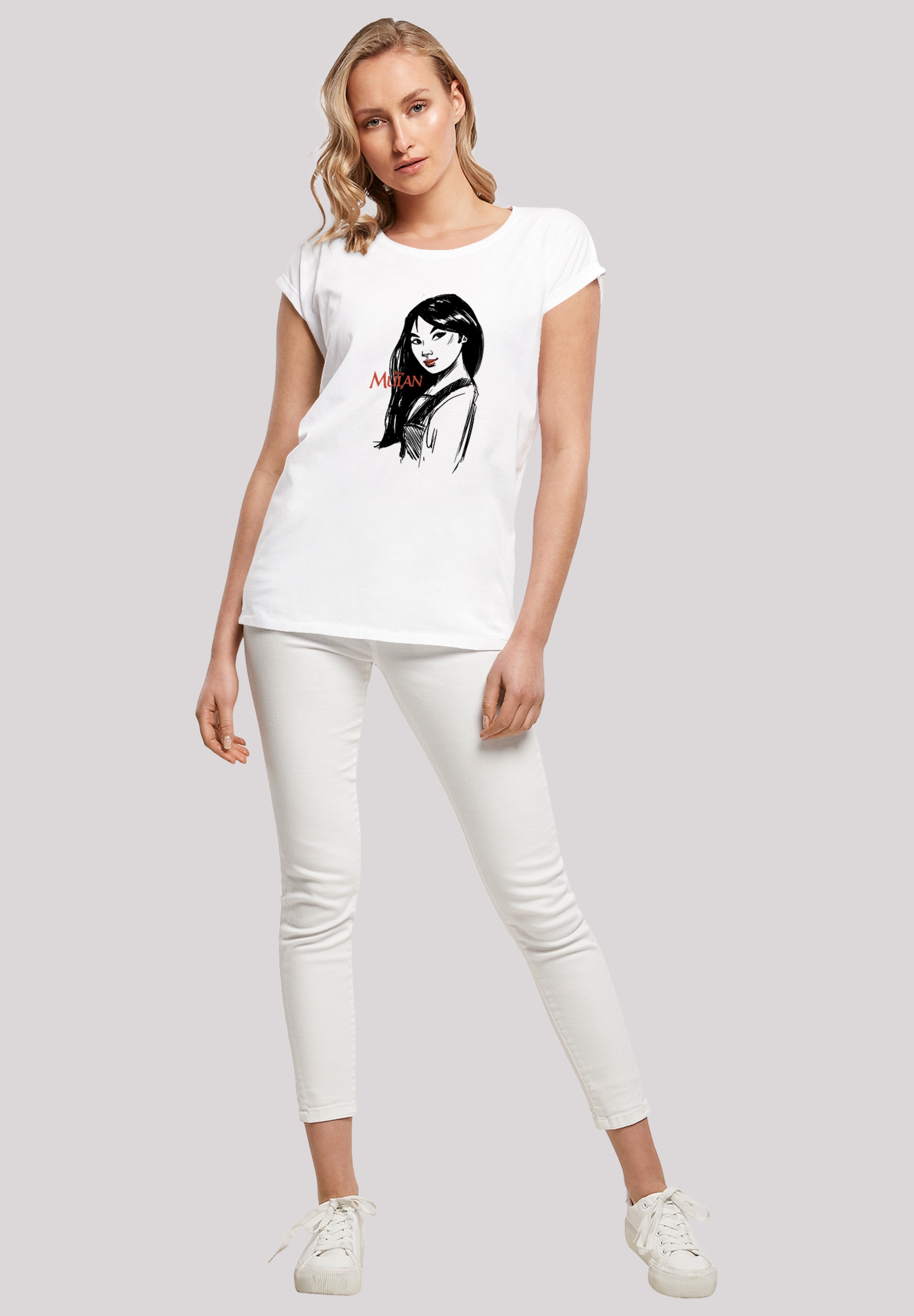 F4NT4STIC T-Shirt »Mulan Sketch«, Damen,Premium Merch,Regular-Fit,Kurze Ärmel,Bedruckt