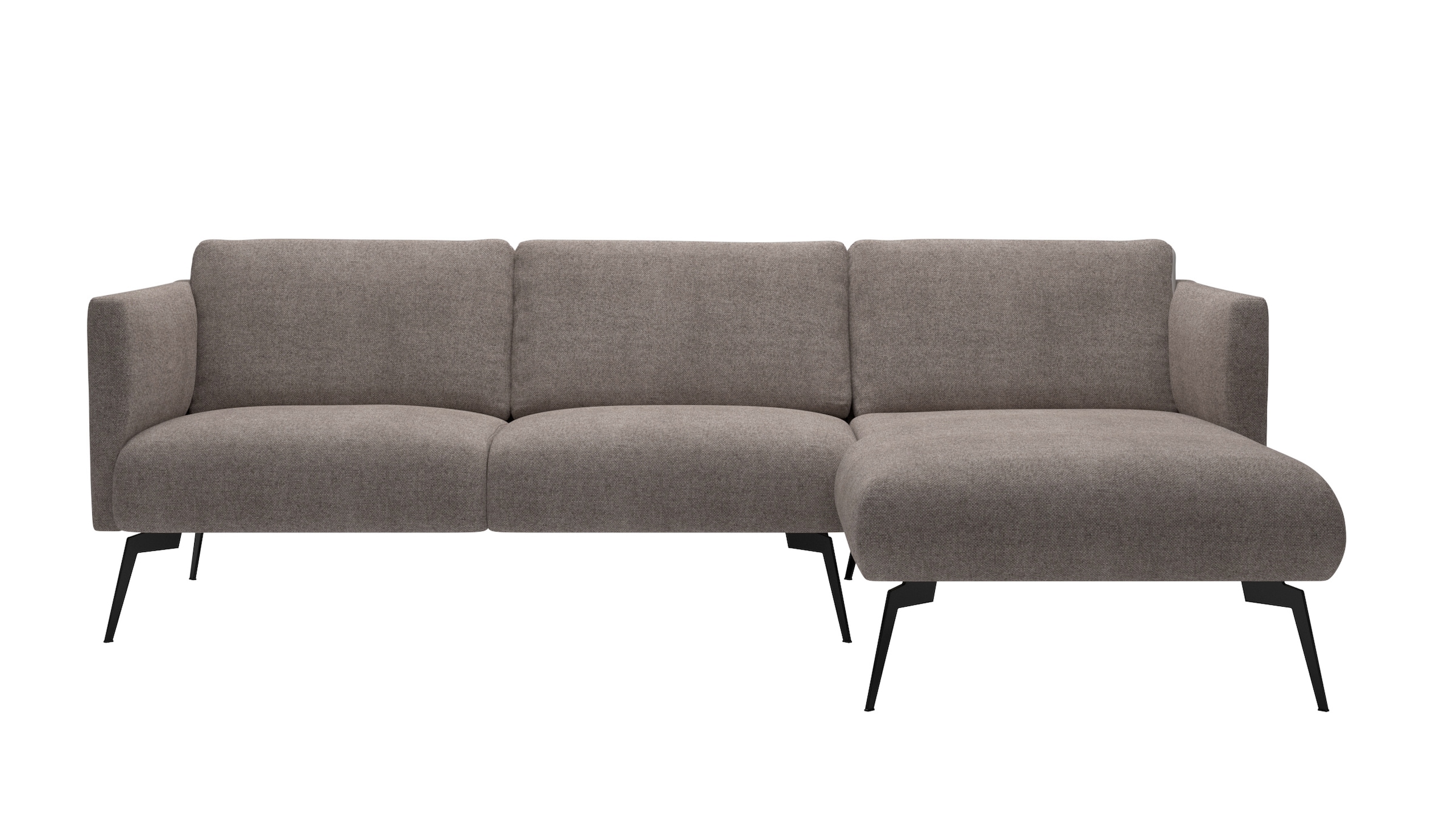 andas Ecksofa "Horna, L-Form,", mit schwarzen Metallbeinen günstig online kaufen